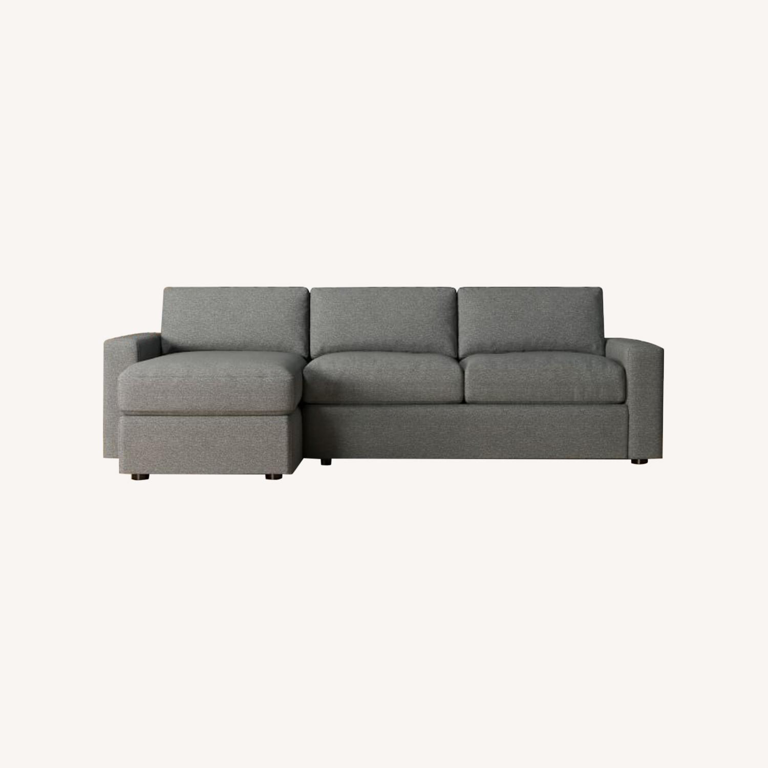 West Elm Urban Sectional Sleeper W Storage Chaise - image-0