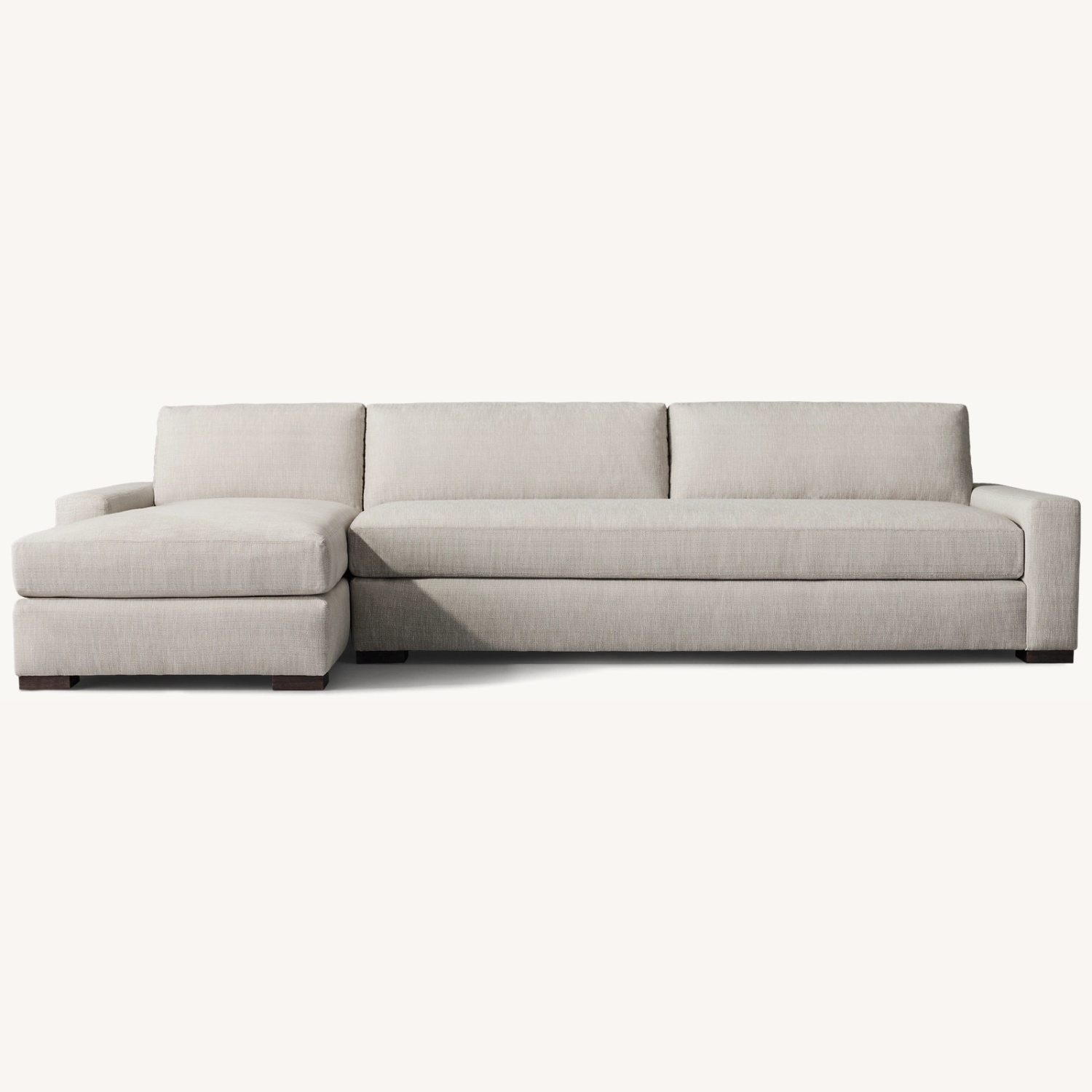 Restoration Hardware Maxwell Light Gray L-Shape Couch - image-0