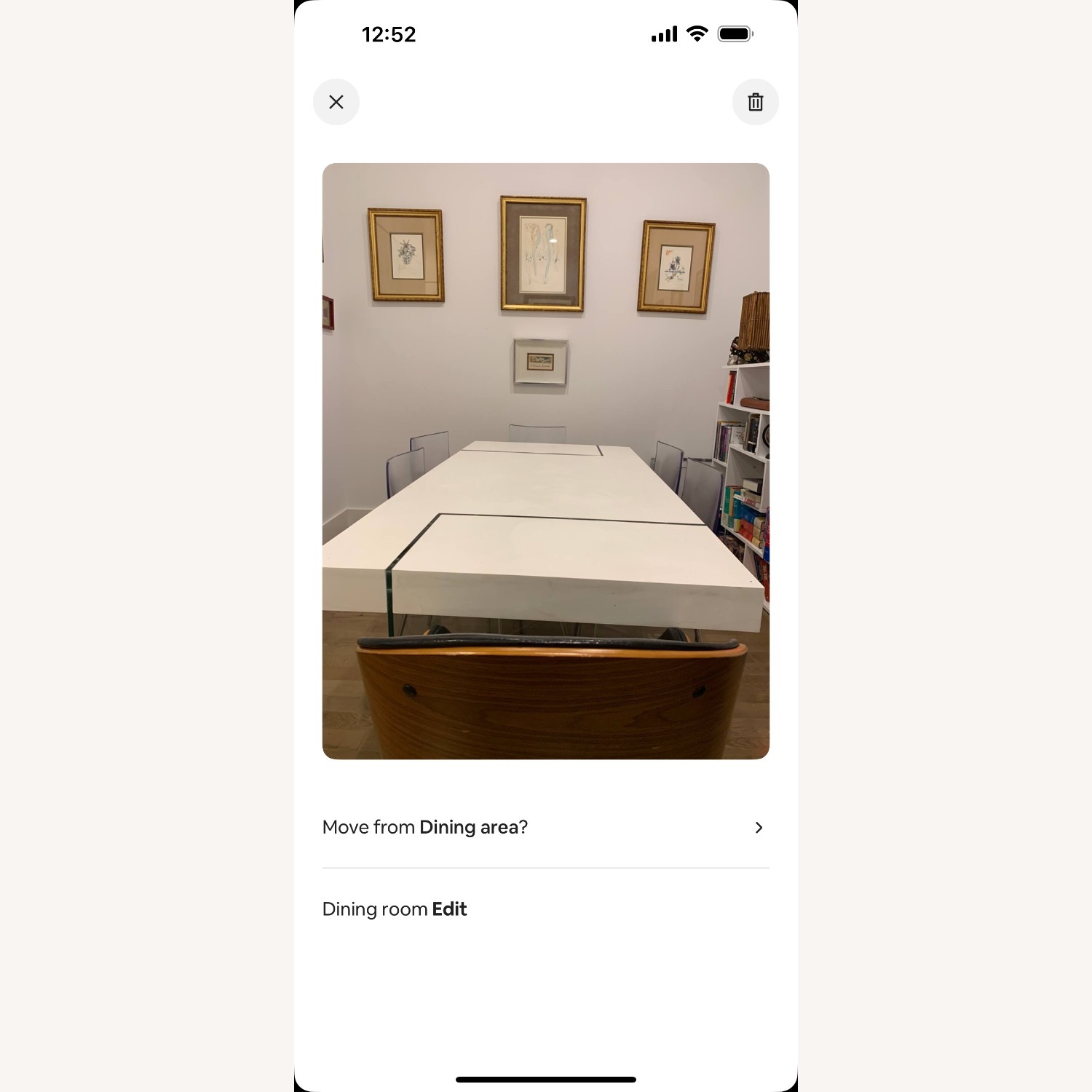 Elite Modern White Dining Table with Clear Glass - image-1