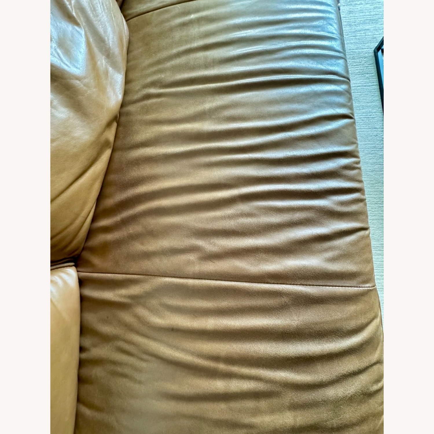 West Elm Leather Couch - image-2
