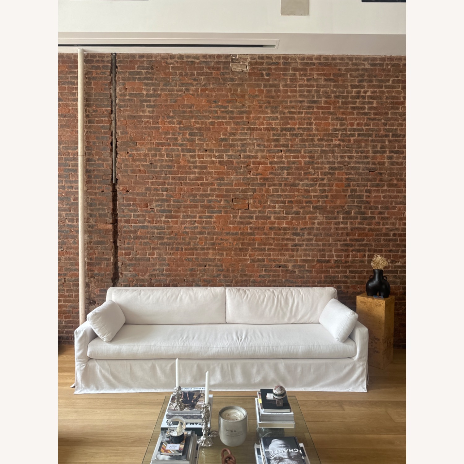 Restoration Hardware Belgian Slipcover Sofa - image-1