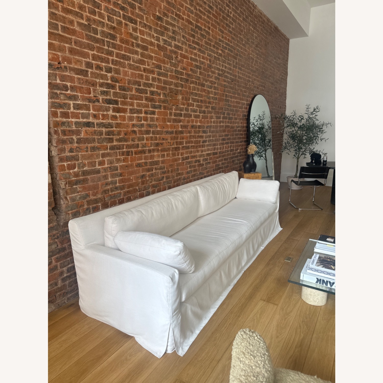 Restoration Hardware Belgian Slipcover Sofa - image-2