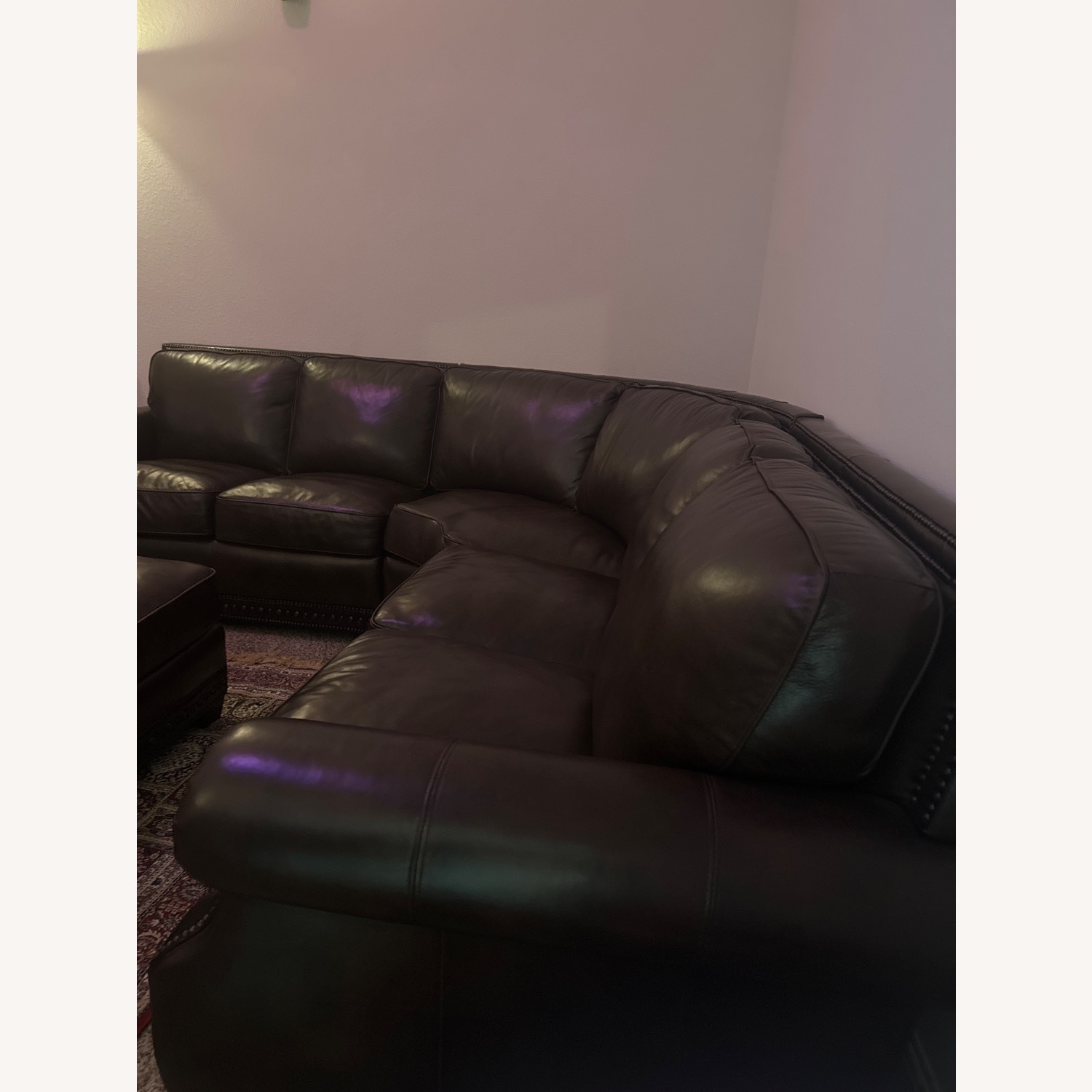 Coleman Brown Leather Sectional - image-2