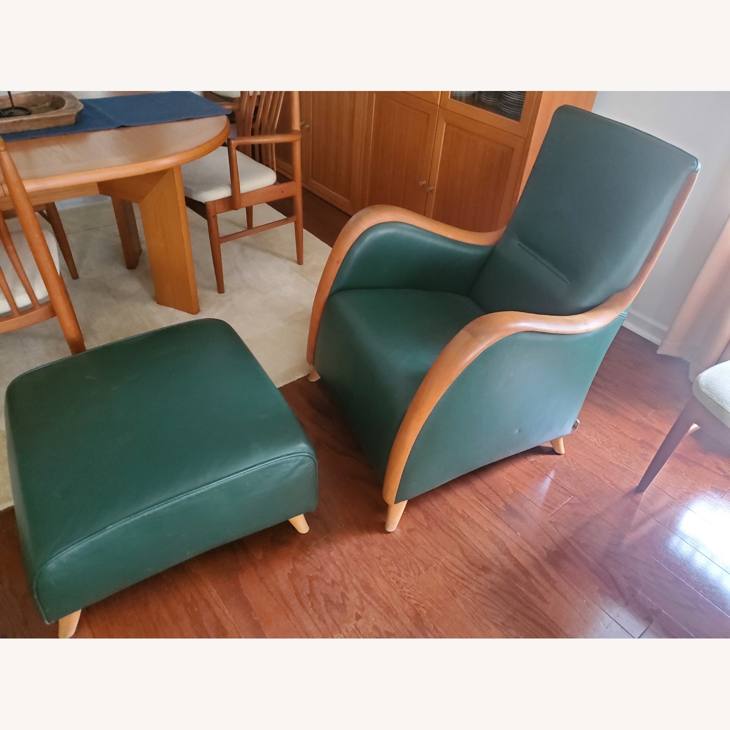 Dane Decor leather chair and ottoman - image-3