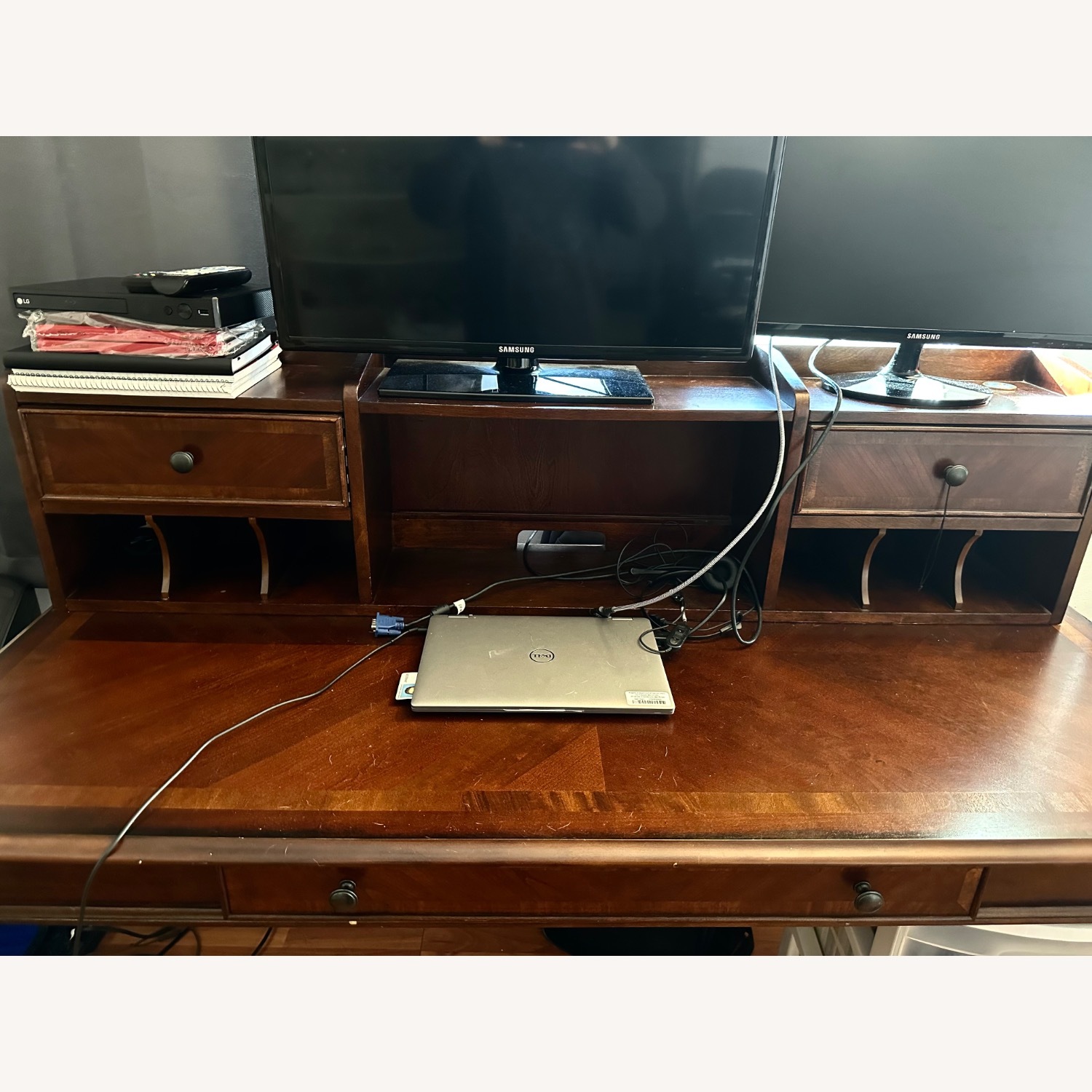 Ashley Furniture Classic Style Desk With Hutch - image-1