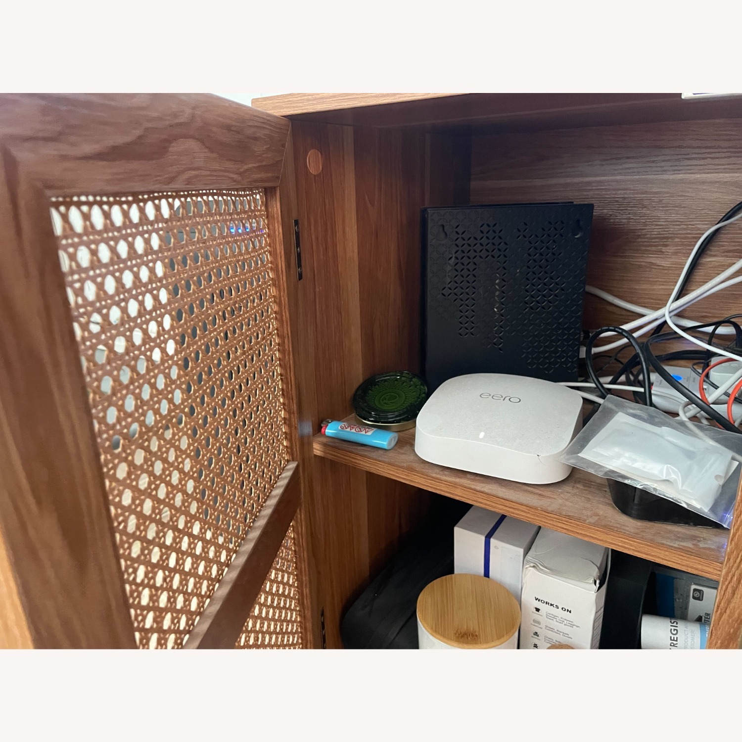 Natural Wood Entertainment Center - image-3