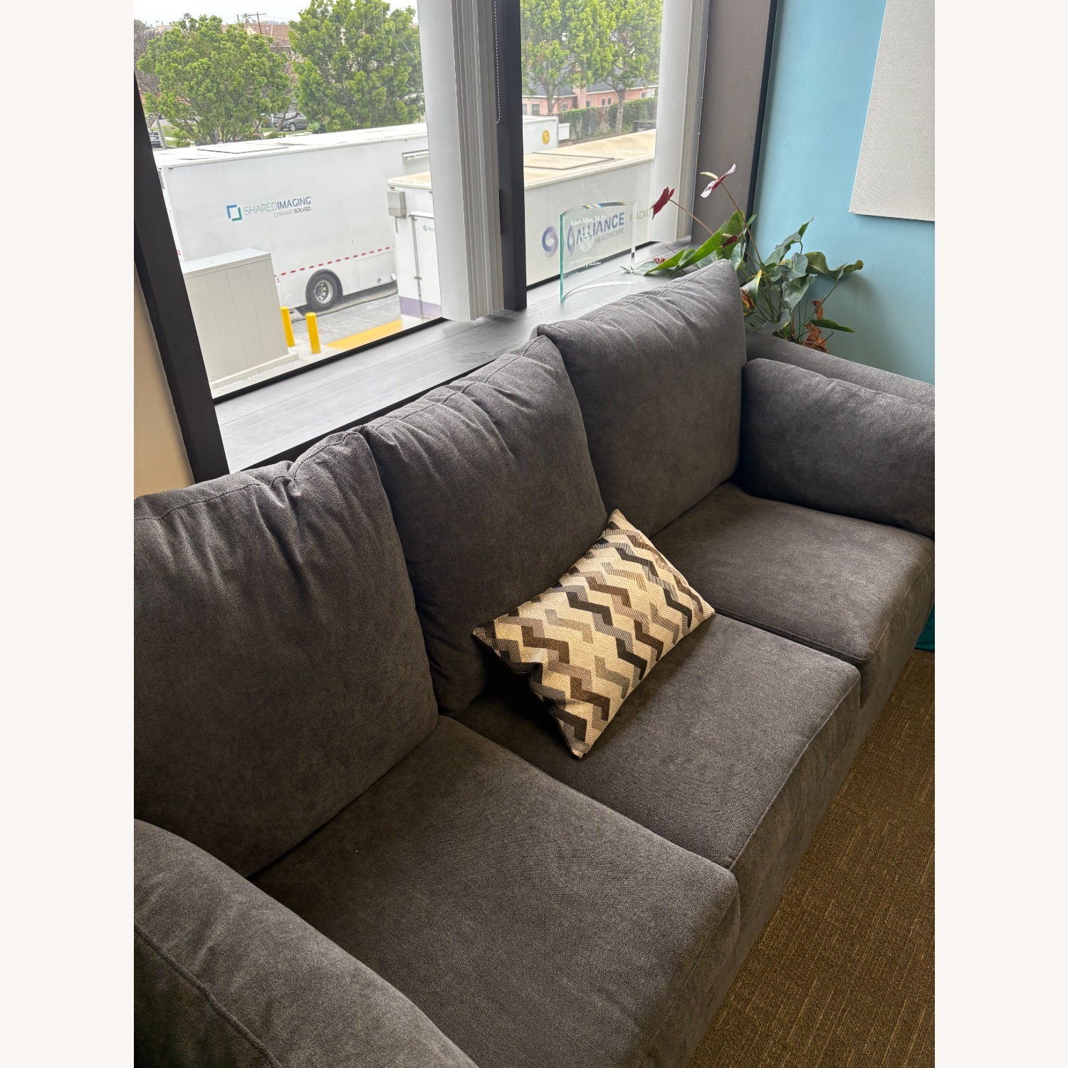 Bob's Discount Virgo Charcoal 90" Sofa - image-2