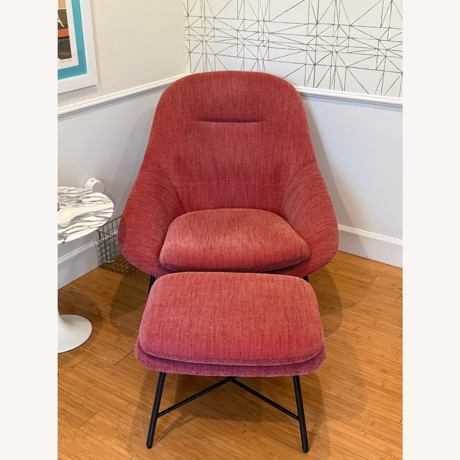 West Elm Alvi Chair & Ottoman - image-2