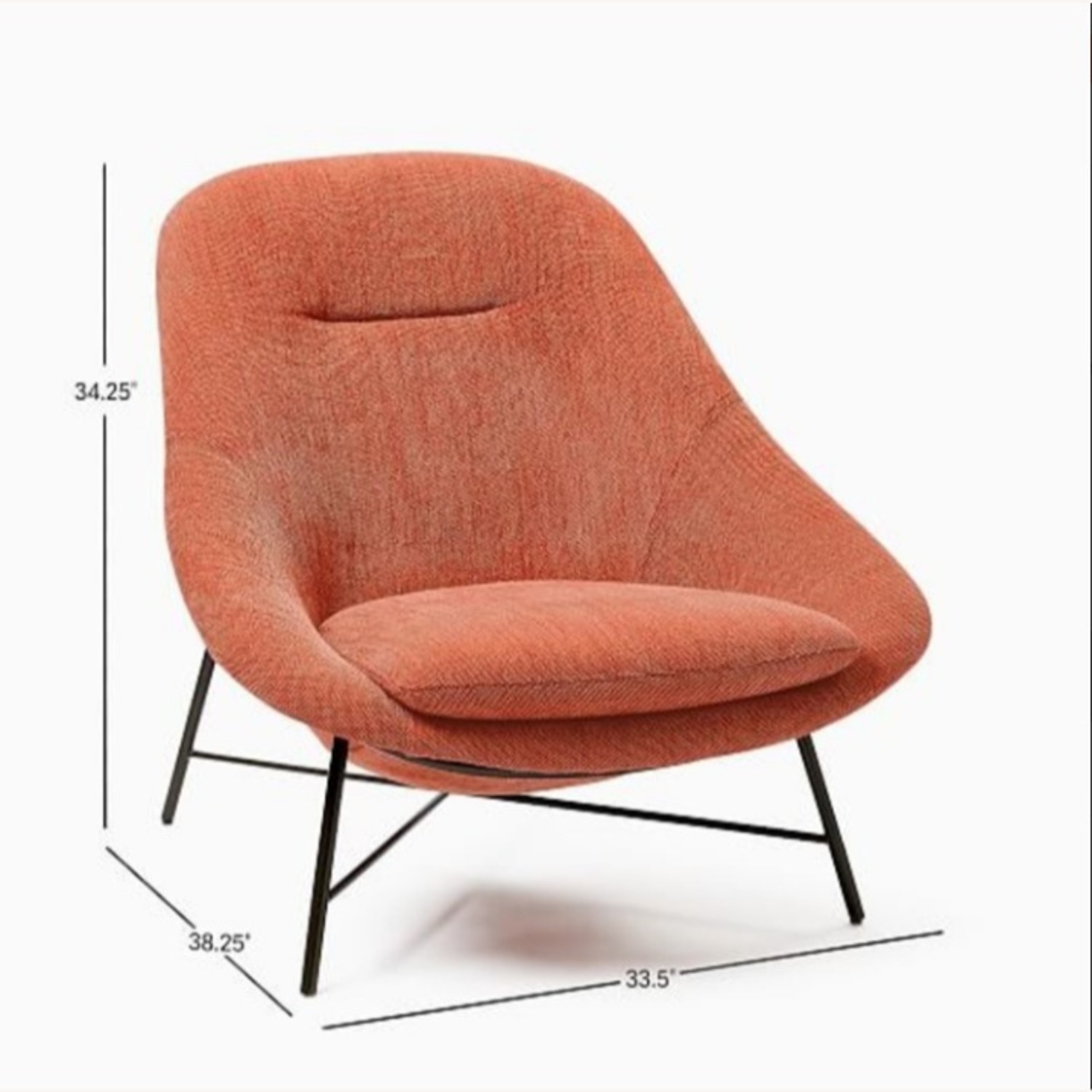 West Elm Alvi Chair & Ottoman - image-4