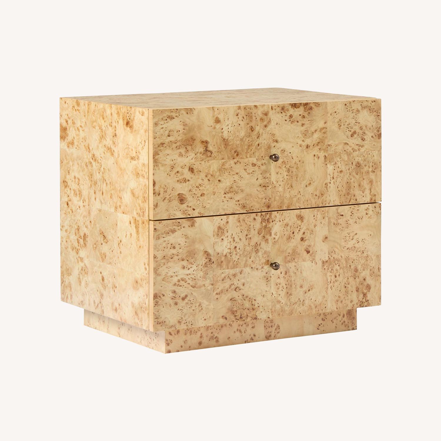 West Elm Burl Nightstand (26") - image-0