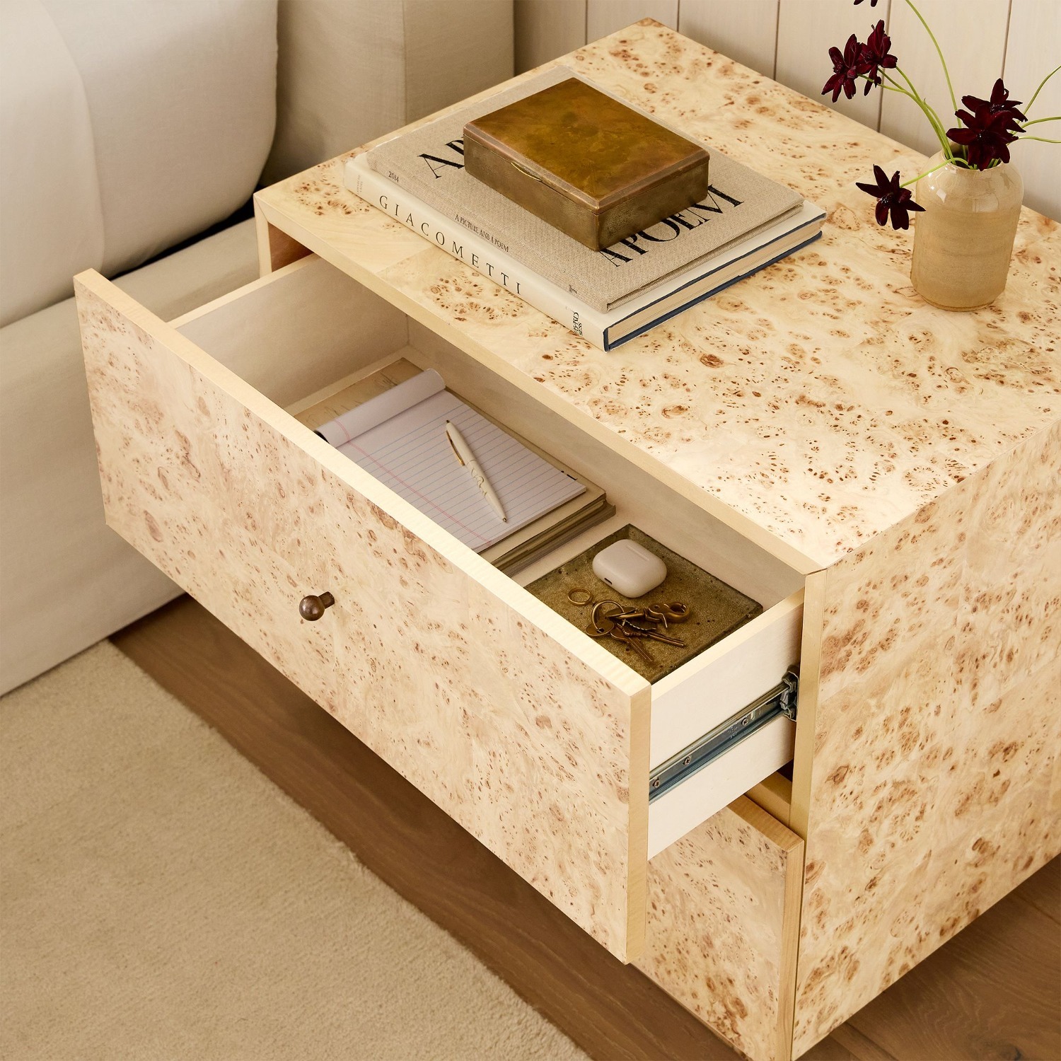 West Elm Burl Nightstand (26") - image-7