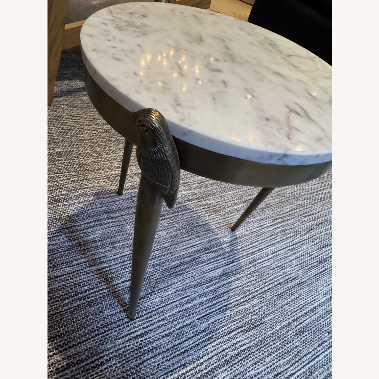 Anthropologie Marble and Brass Table  - image-4