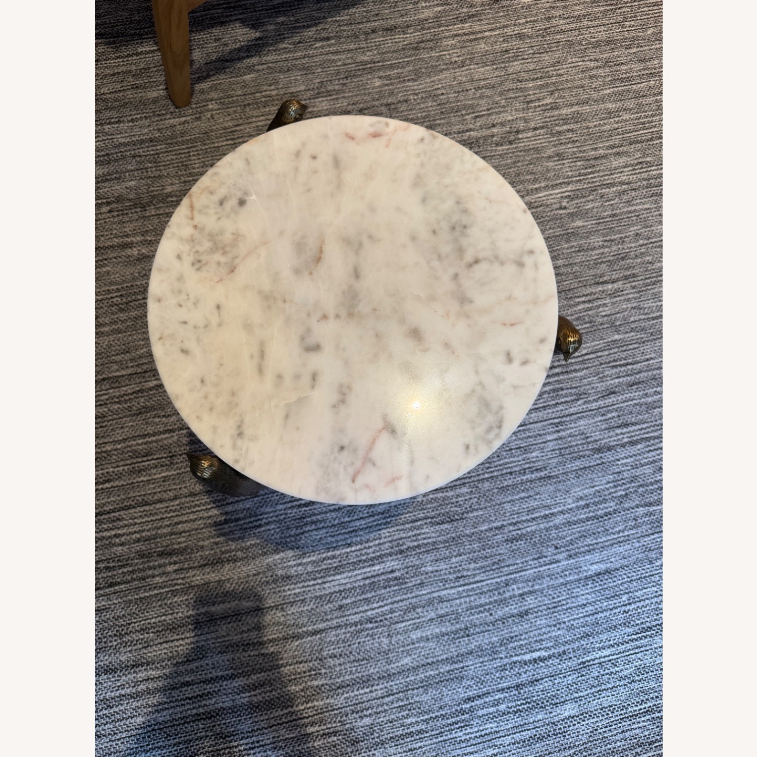 Anthropologie Marble and Brass Table  - image-3