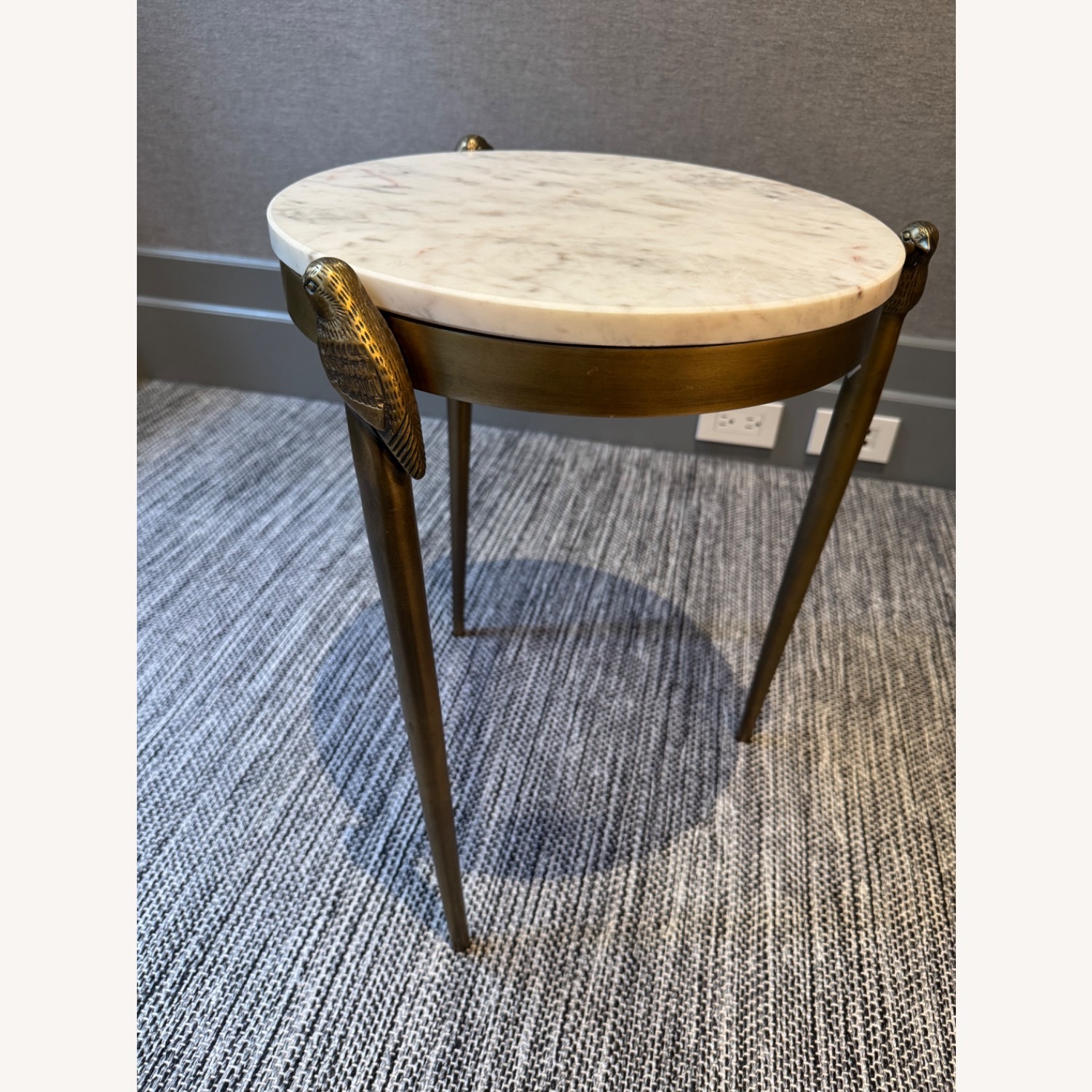 Anthropologie Marble and Brass Table  - image-2