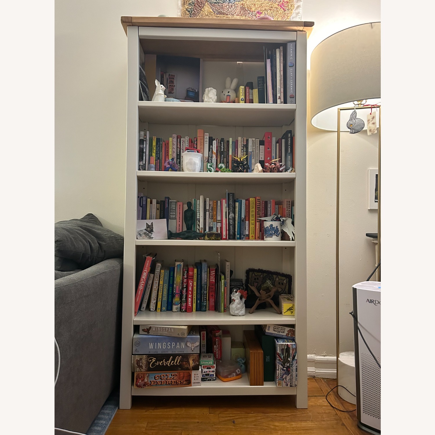 Parigold Solid Wood Tall Bookshelf - image-1