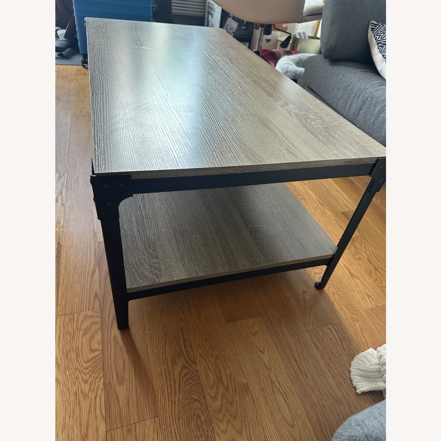 Feickert Two-Tone Coffee Table with Lower Storage Shelf - image-1