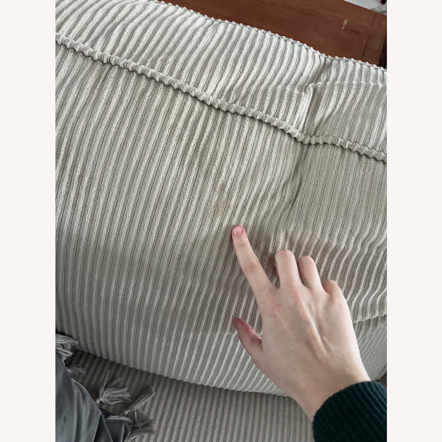 La-Z-Boy Collins White Corduroy Couch - image-3