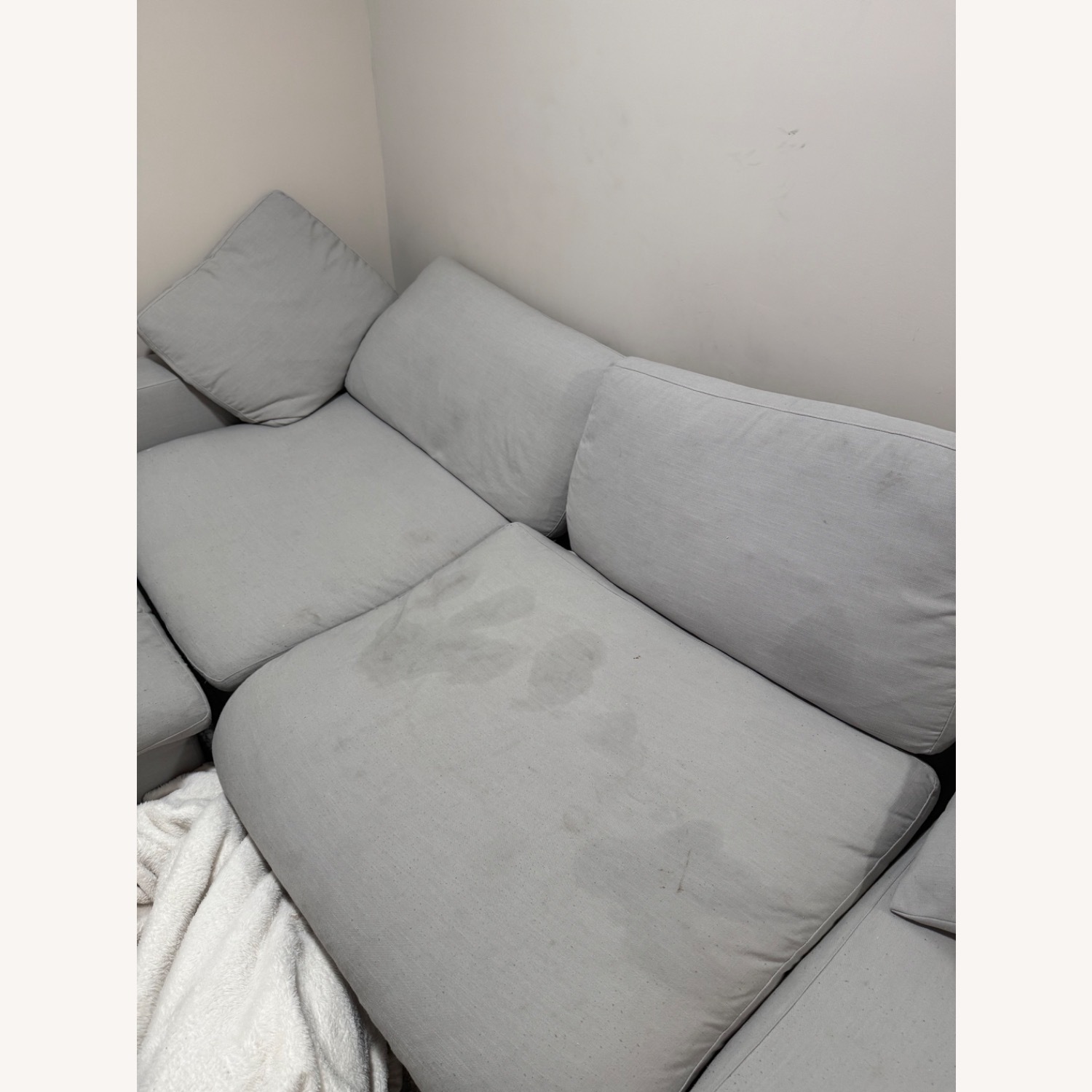 Modway Cloud Couch Grey Sofa - image-2