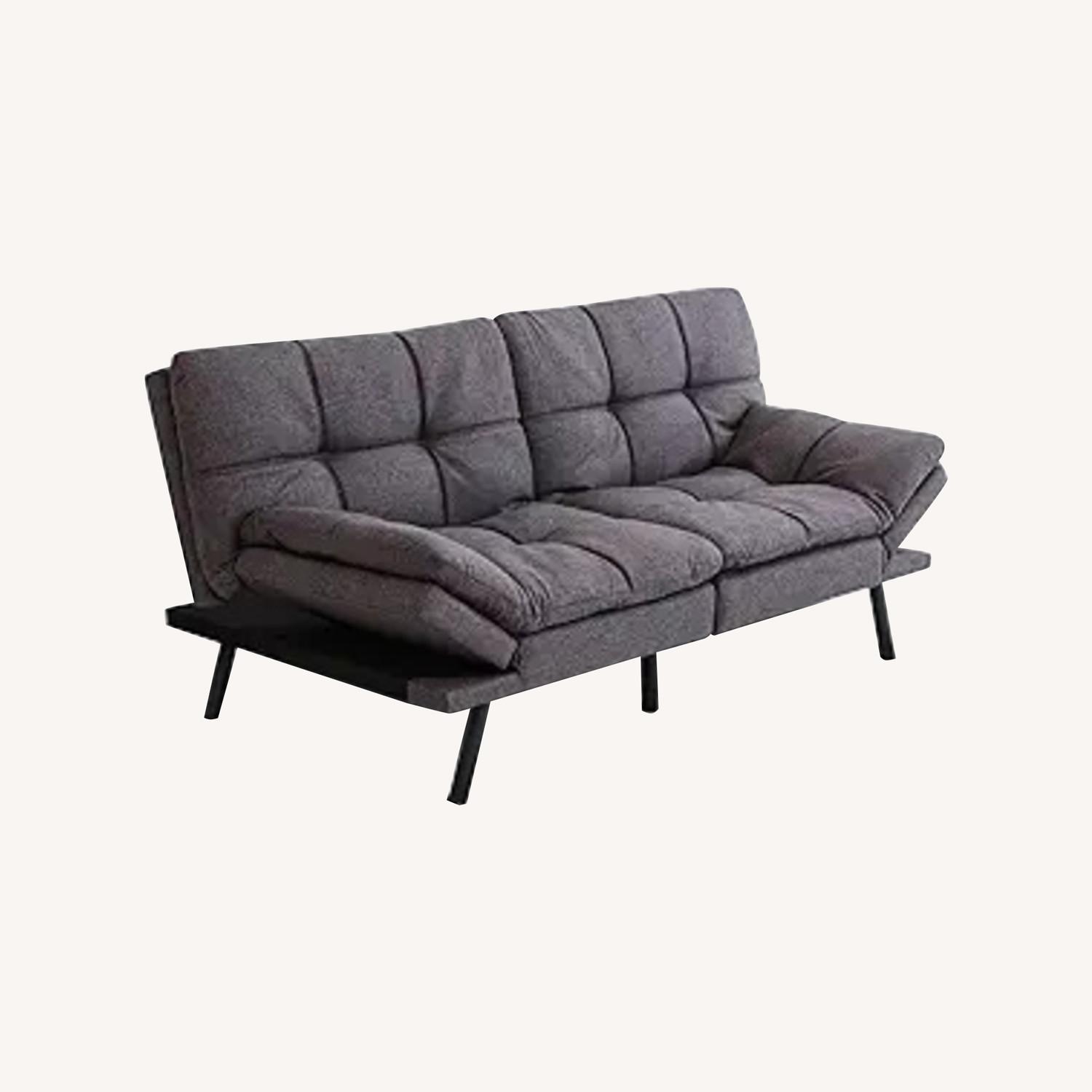 Amazon Gray Futon Sofa Bed Convertible - image-0