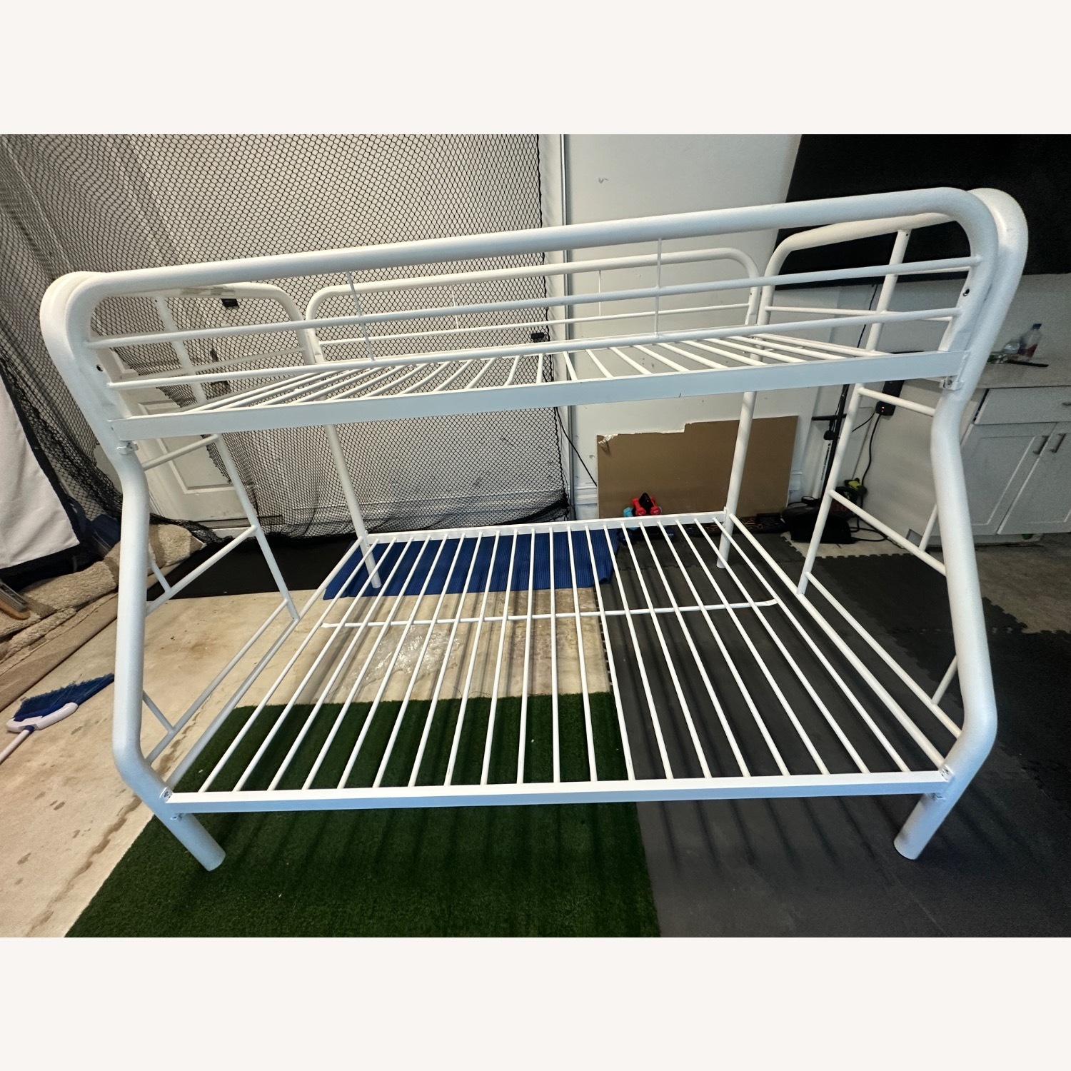 Sleek White Twin Over Full Bunk Bed - image-5