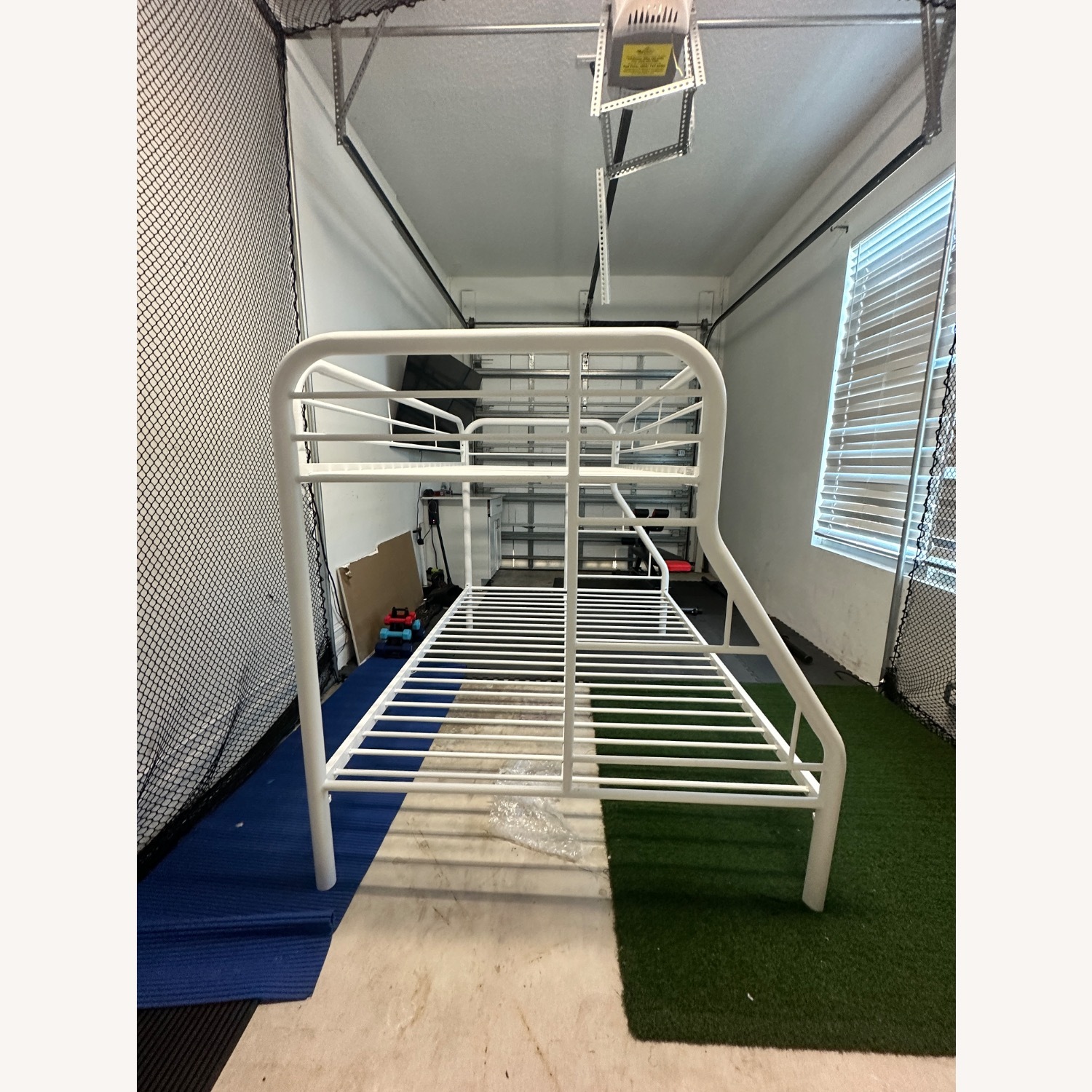 Sleek White Twin Over Full Bunk Bed - image-3