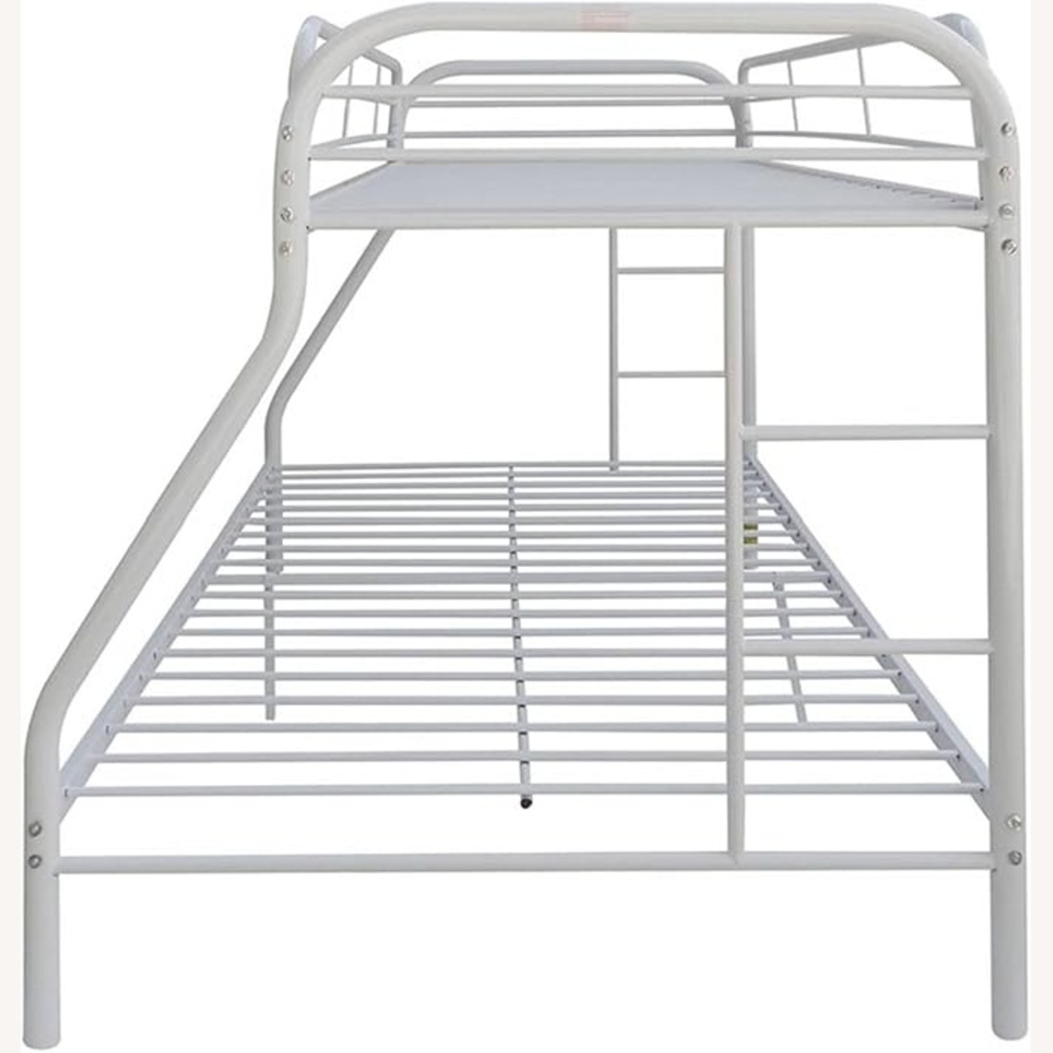 Sleek White Twin Over Full Bunk Bed - image-0