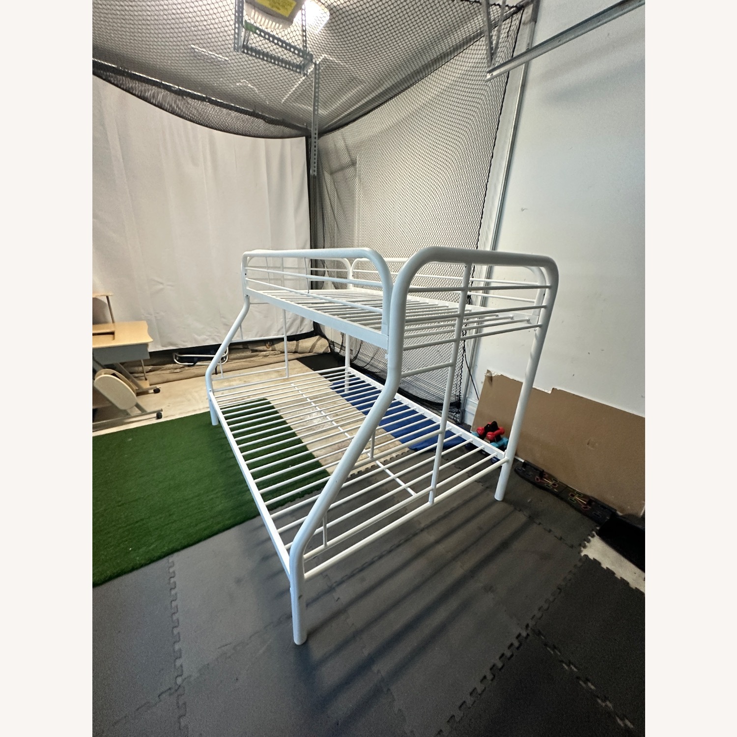 Sleek White Twin Over Full Bunk Bed - image-1