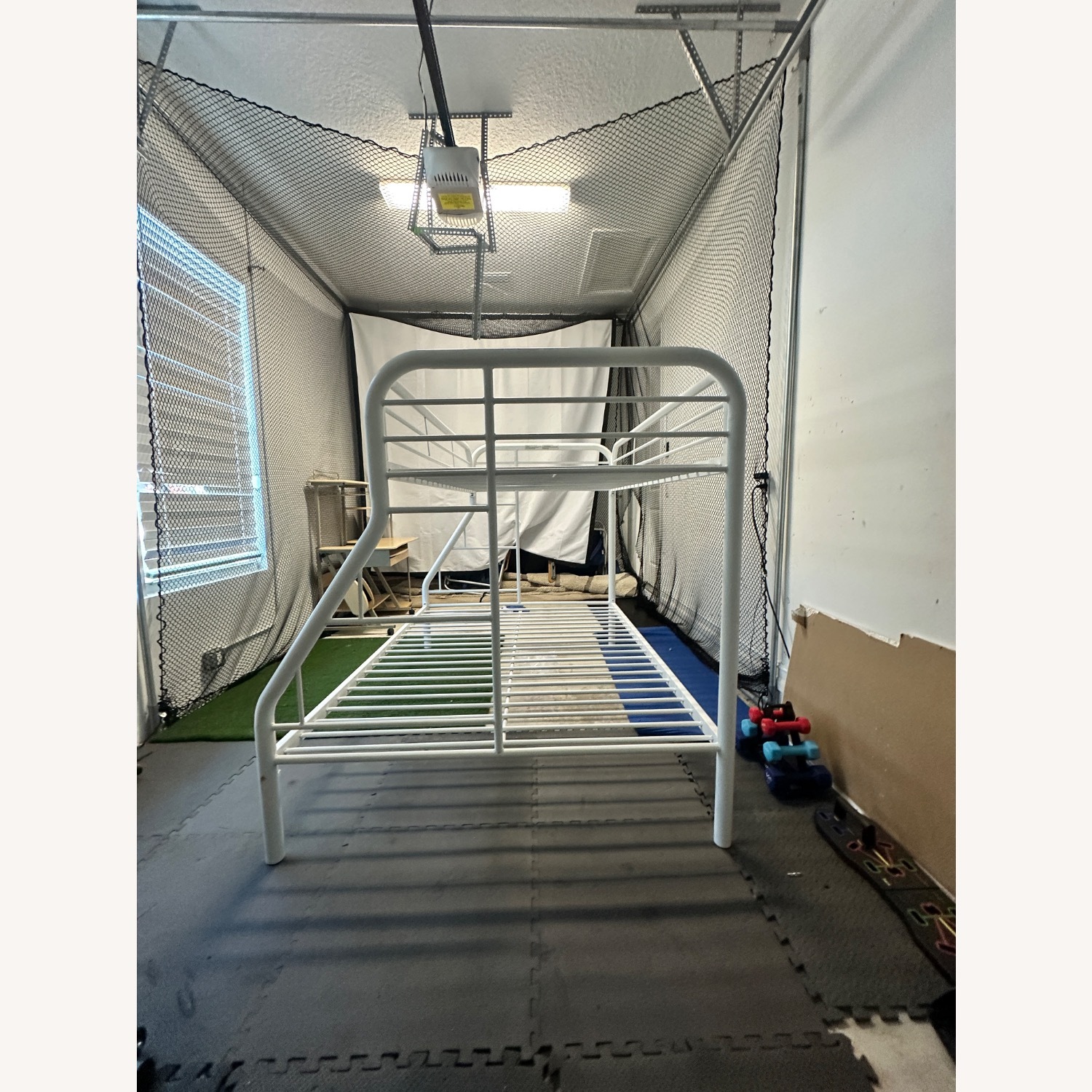 Sleek White Twin Over Full Bunk Bed - image-4