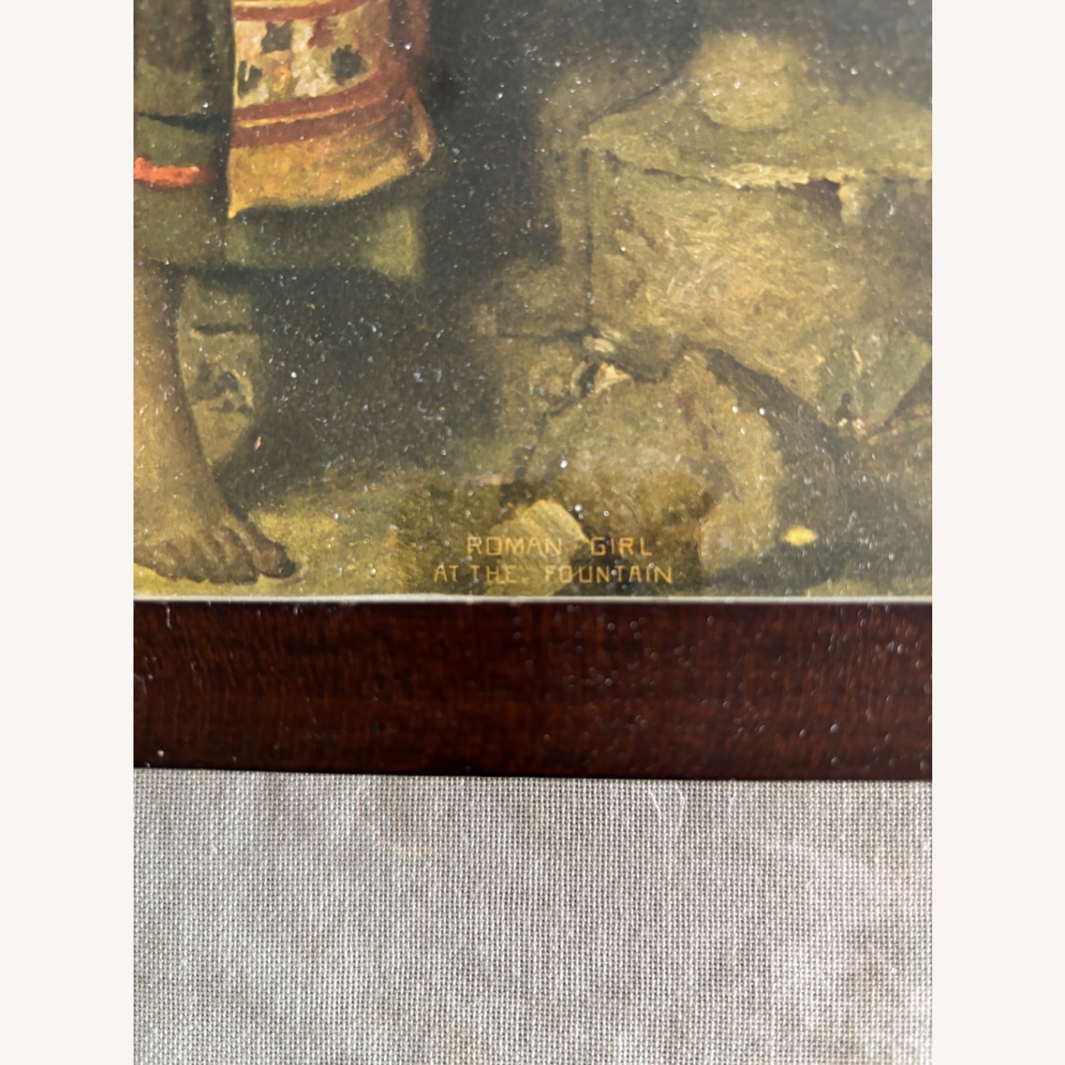 Vintage 1908 Print of Roman Girl at a Fountain - image-3