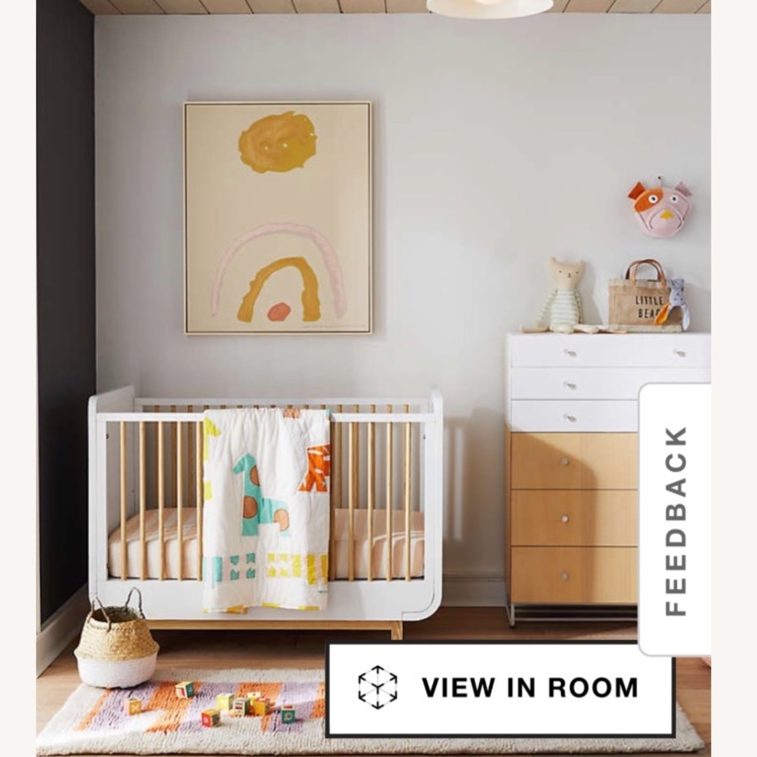 Crate & Kids Steamer Lane Two Tone Wood Baby Crib - image-5