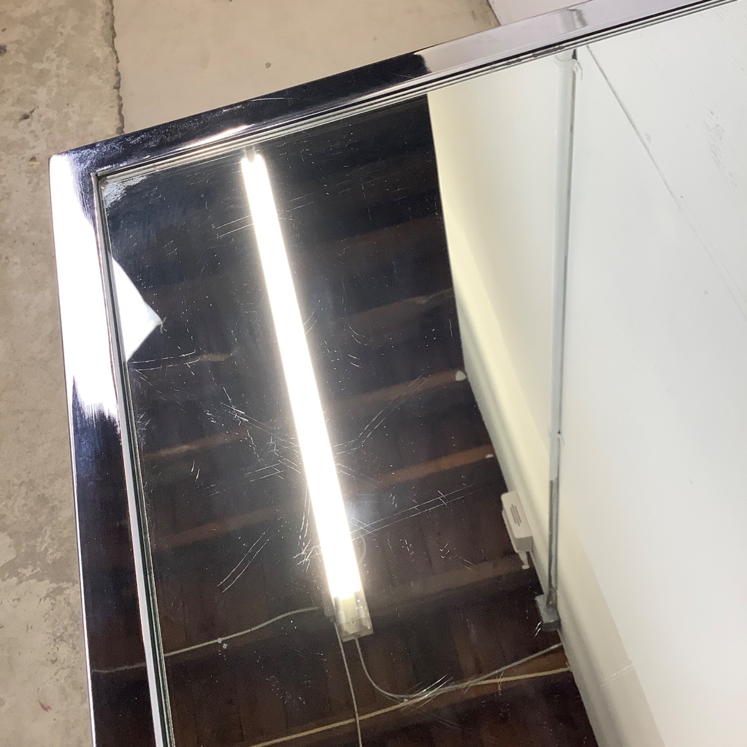 Vintage Modern Chrome and Glass Console Table - image-16