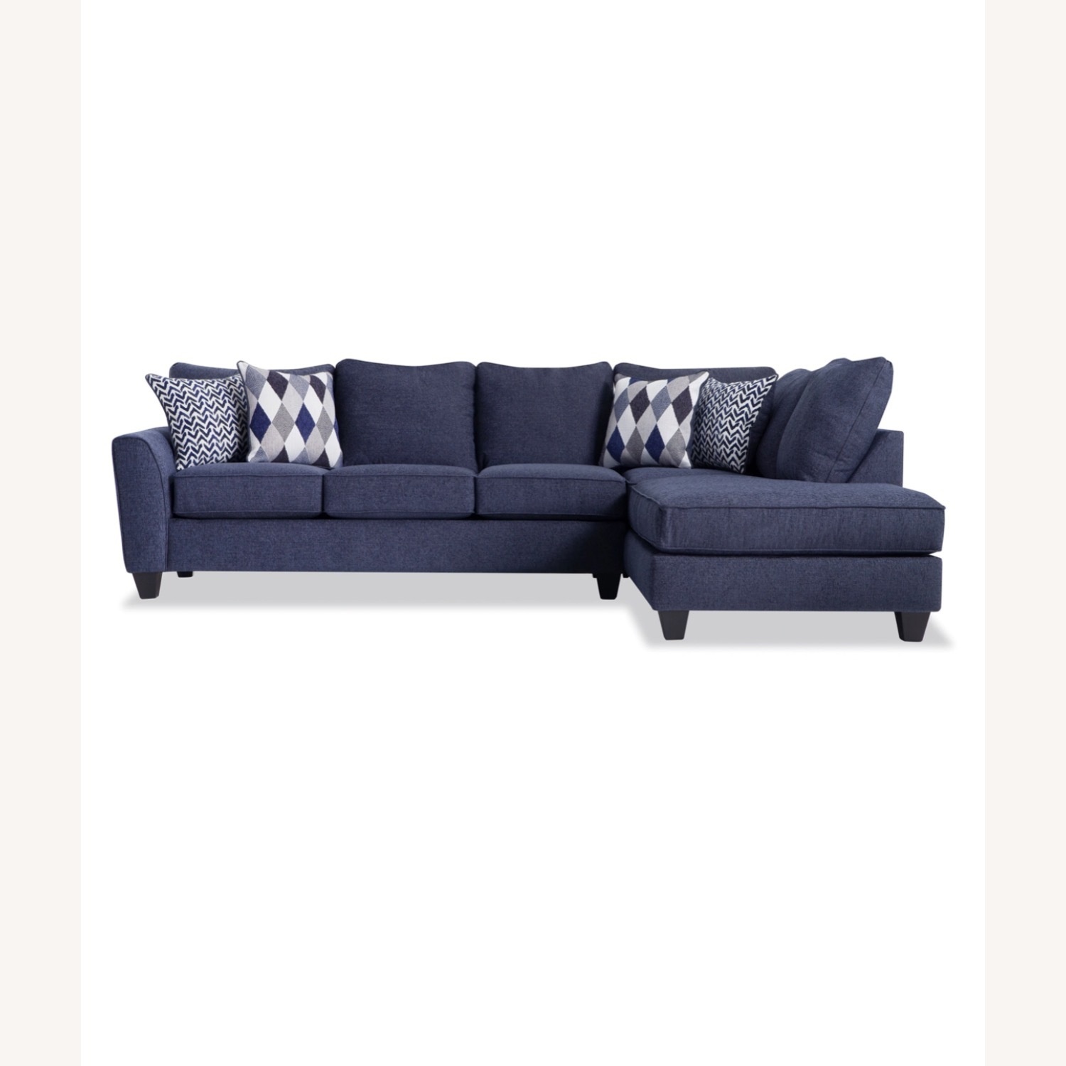 Capri Denim Left Arm Facing Full Bob-O-Pedic Sleeper Sectional - image-0