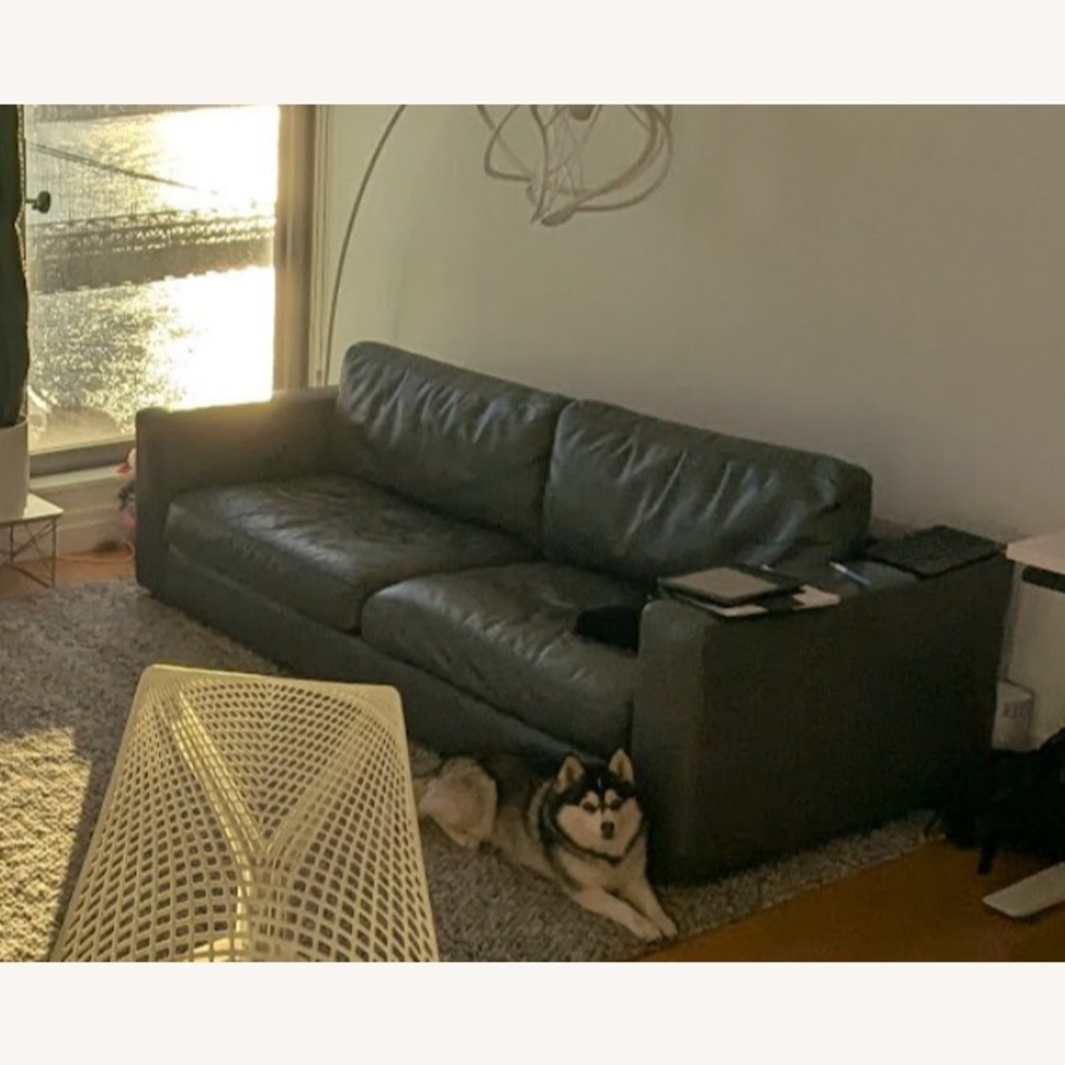 Design Within Reach Reid Leather Sofa - image-1