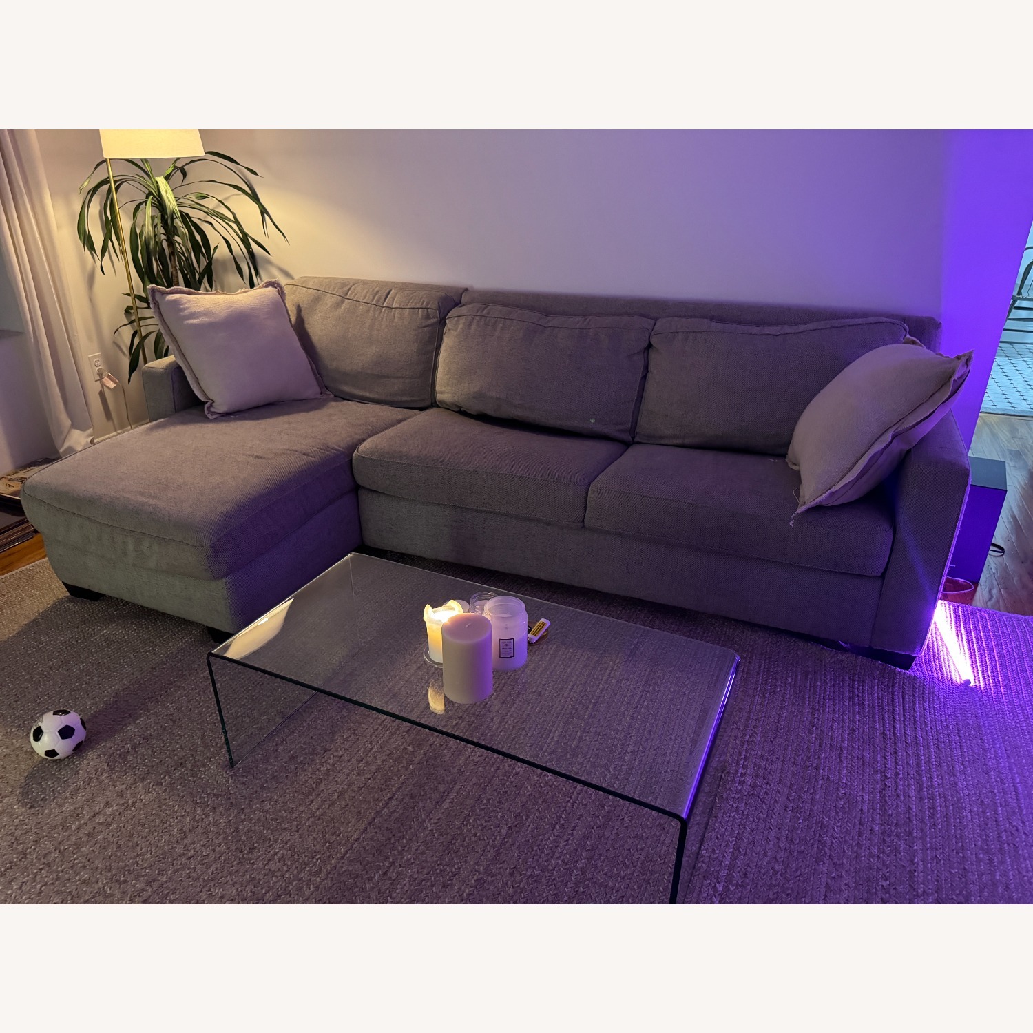 West Elm Henry Sleeper Sectional w Storage Gray - image-4