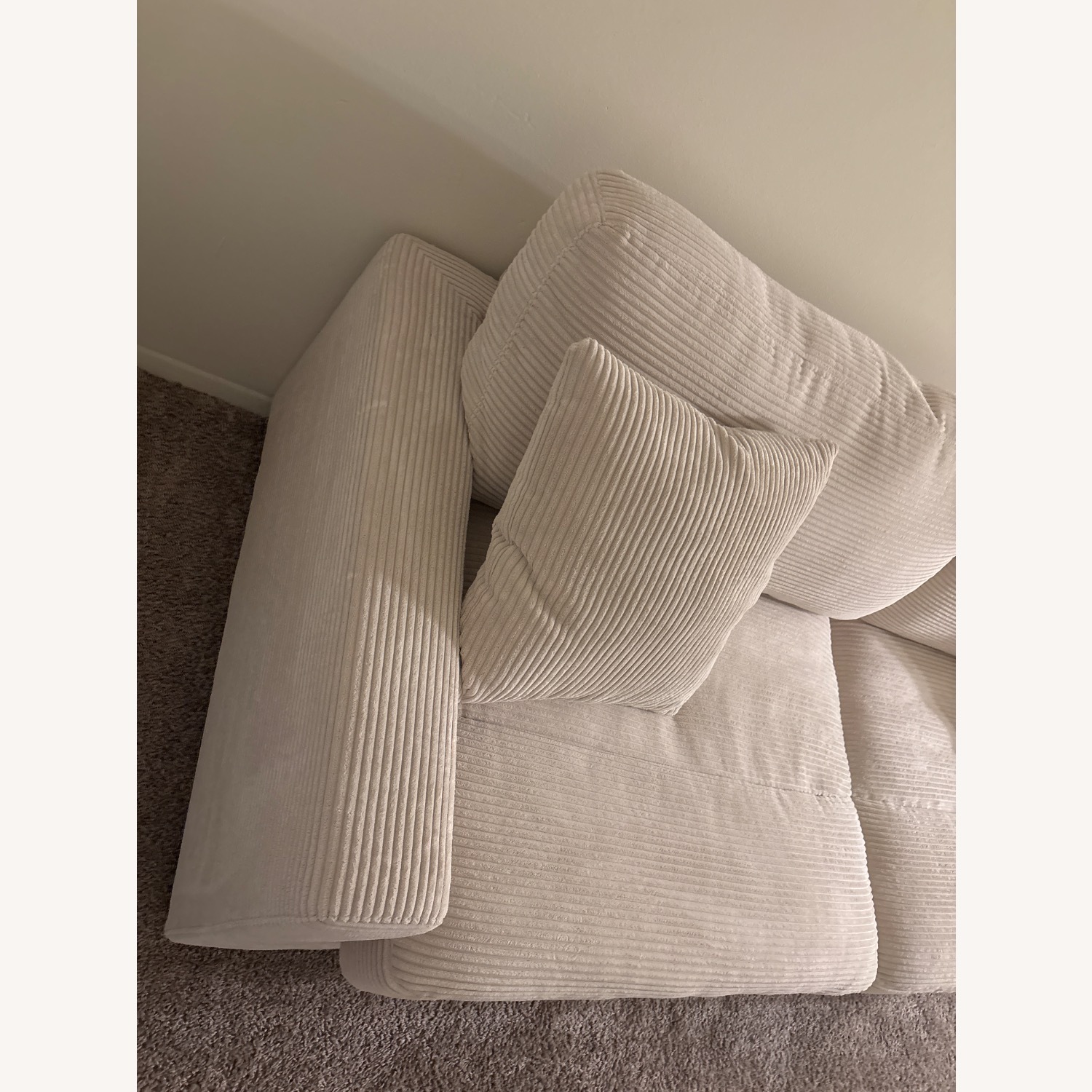 Bob's Discount White comfortable couch - image-2