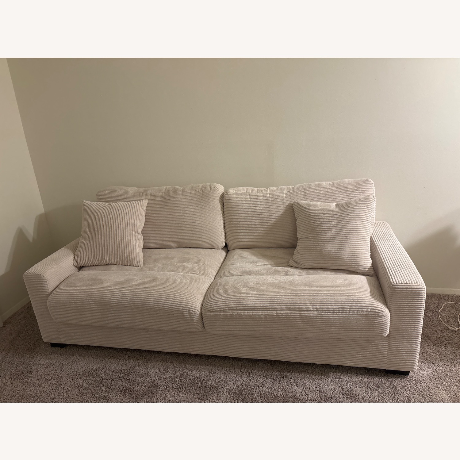 Bob's Discount White comfortable couch - image-0
