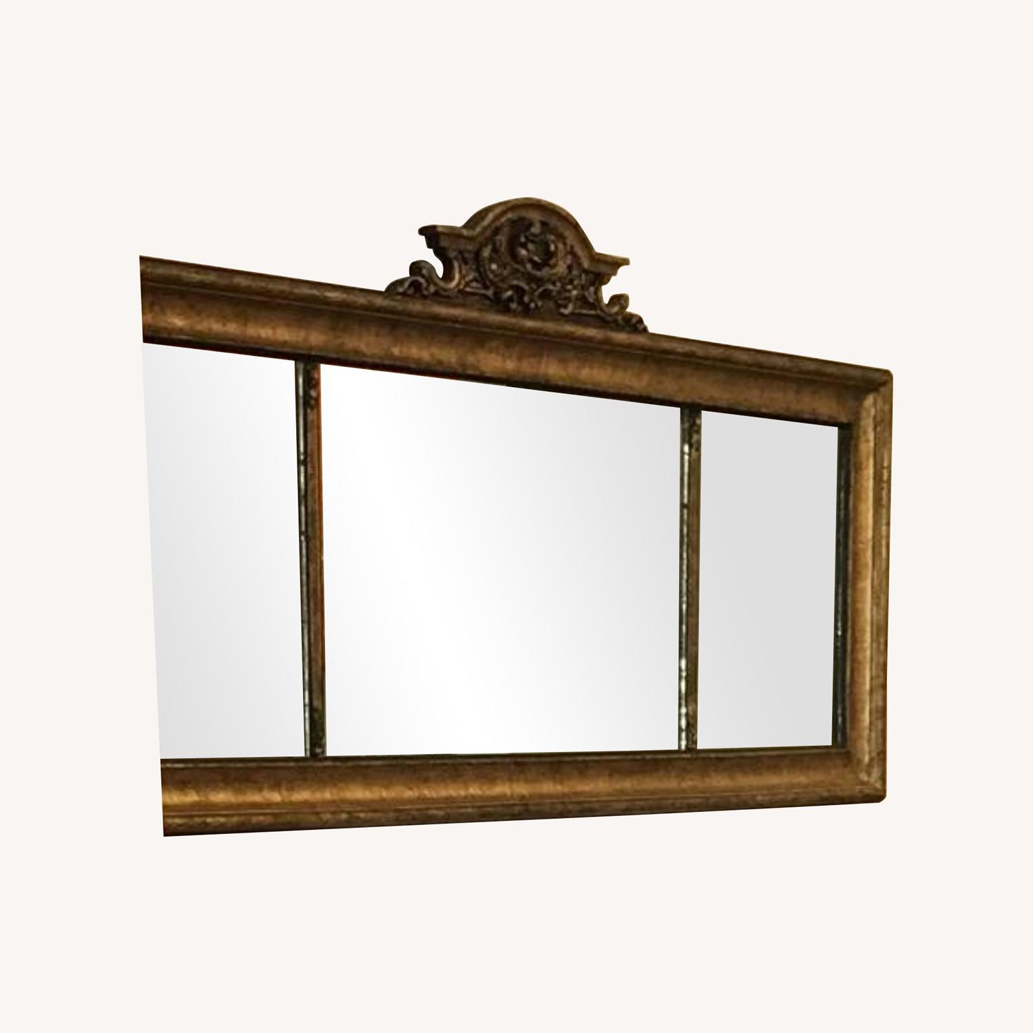 Antique Gilded Mirror with 3 Sections - image-0
