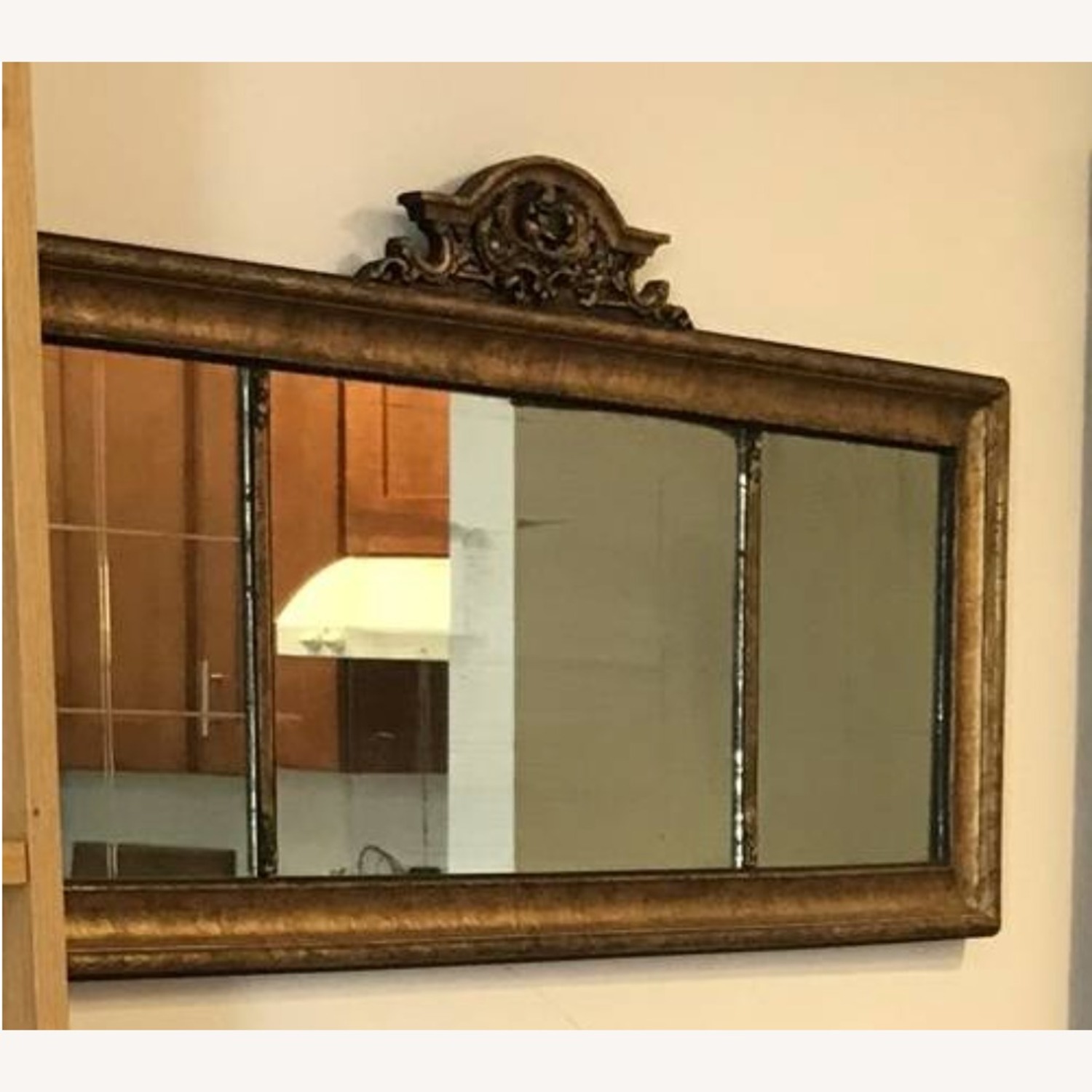 Antique Gilded Mirror with 3 Sections - image-1