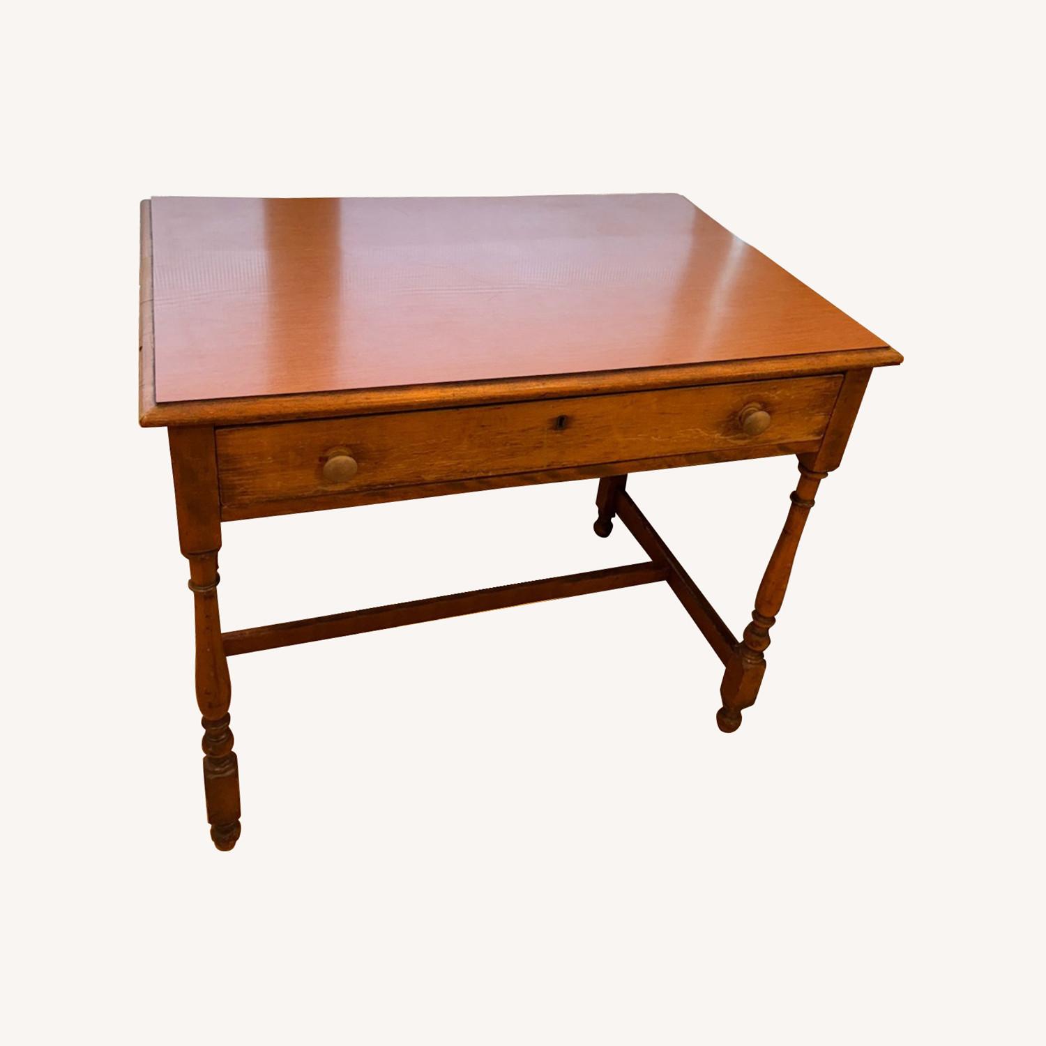 Antique Wood Desk or Vanity - image-0