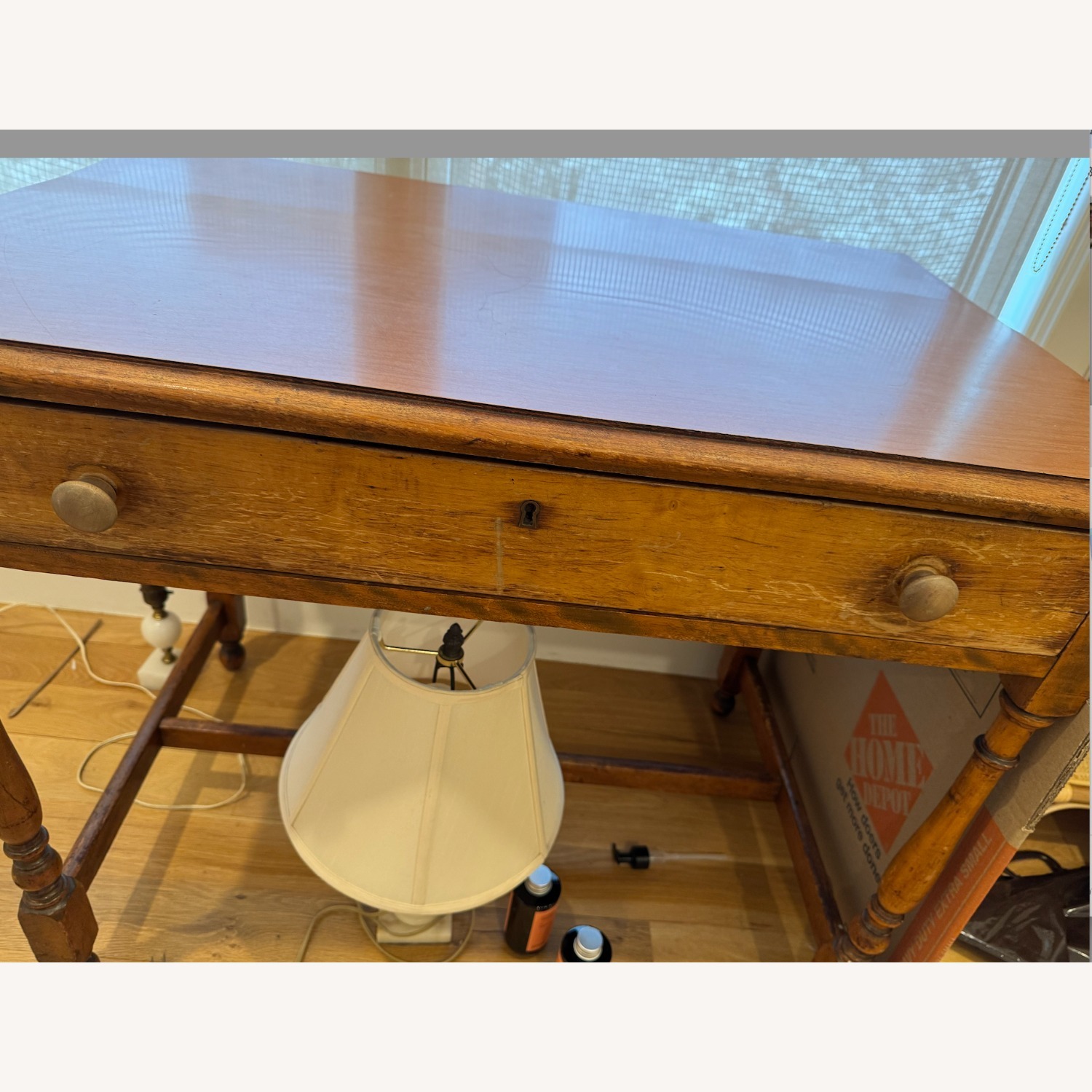Antique Wood Desk or Vanity - image-3