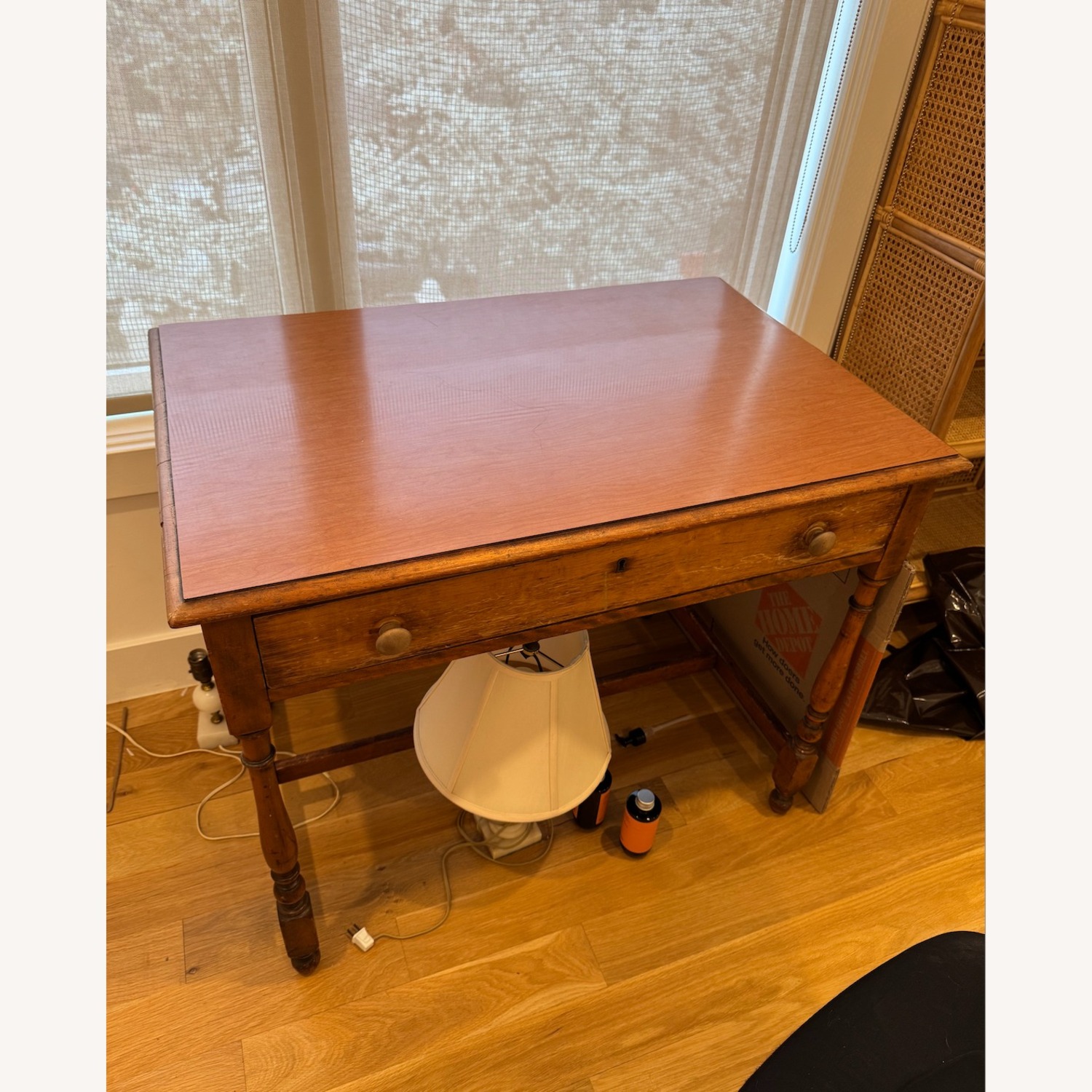 Antique Wood Desk or Vanity - image-2