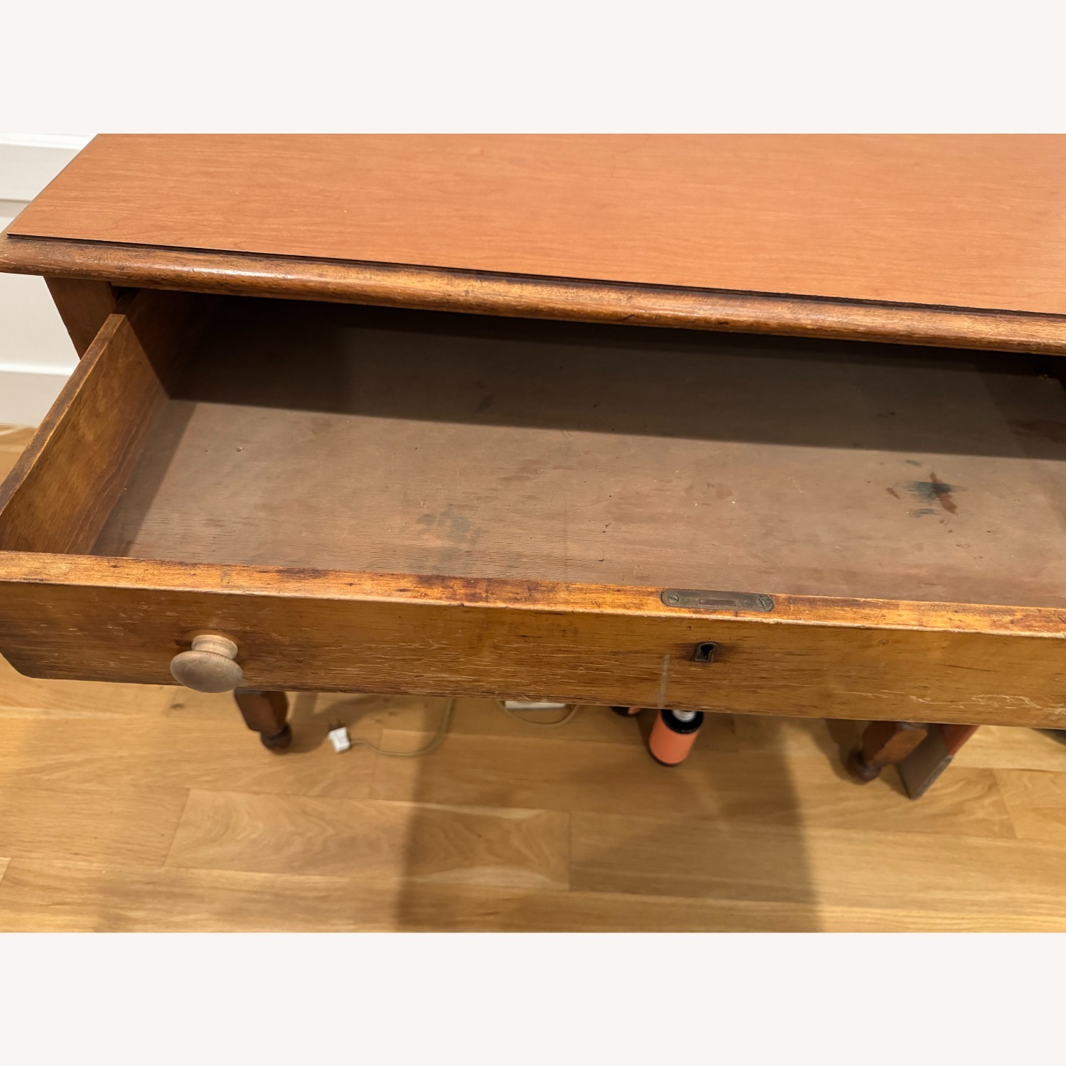Antique Wood Desk or Vanity - image-7