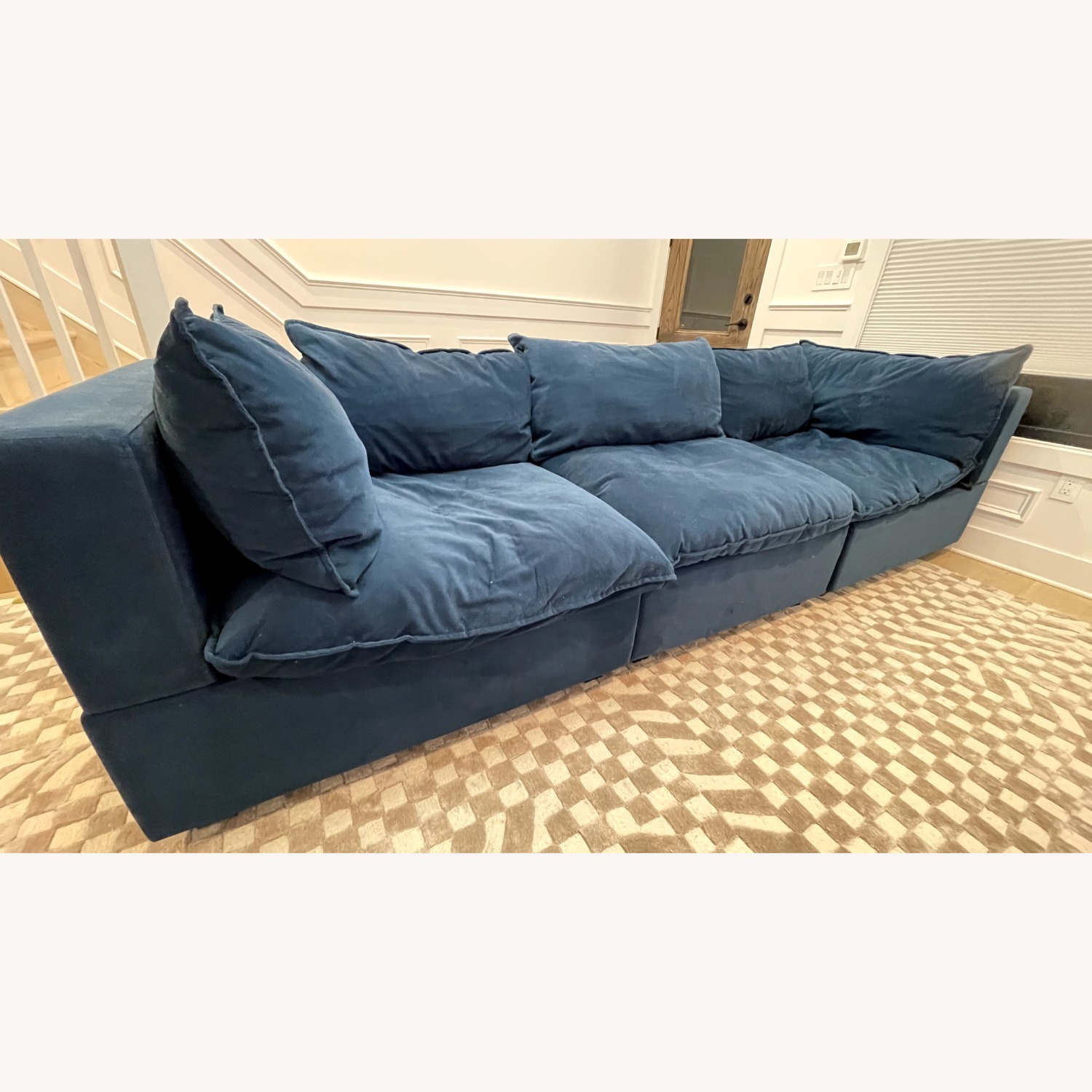Albany Park Kova Sectional - Blue Velvet - image-2