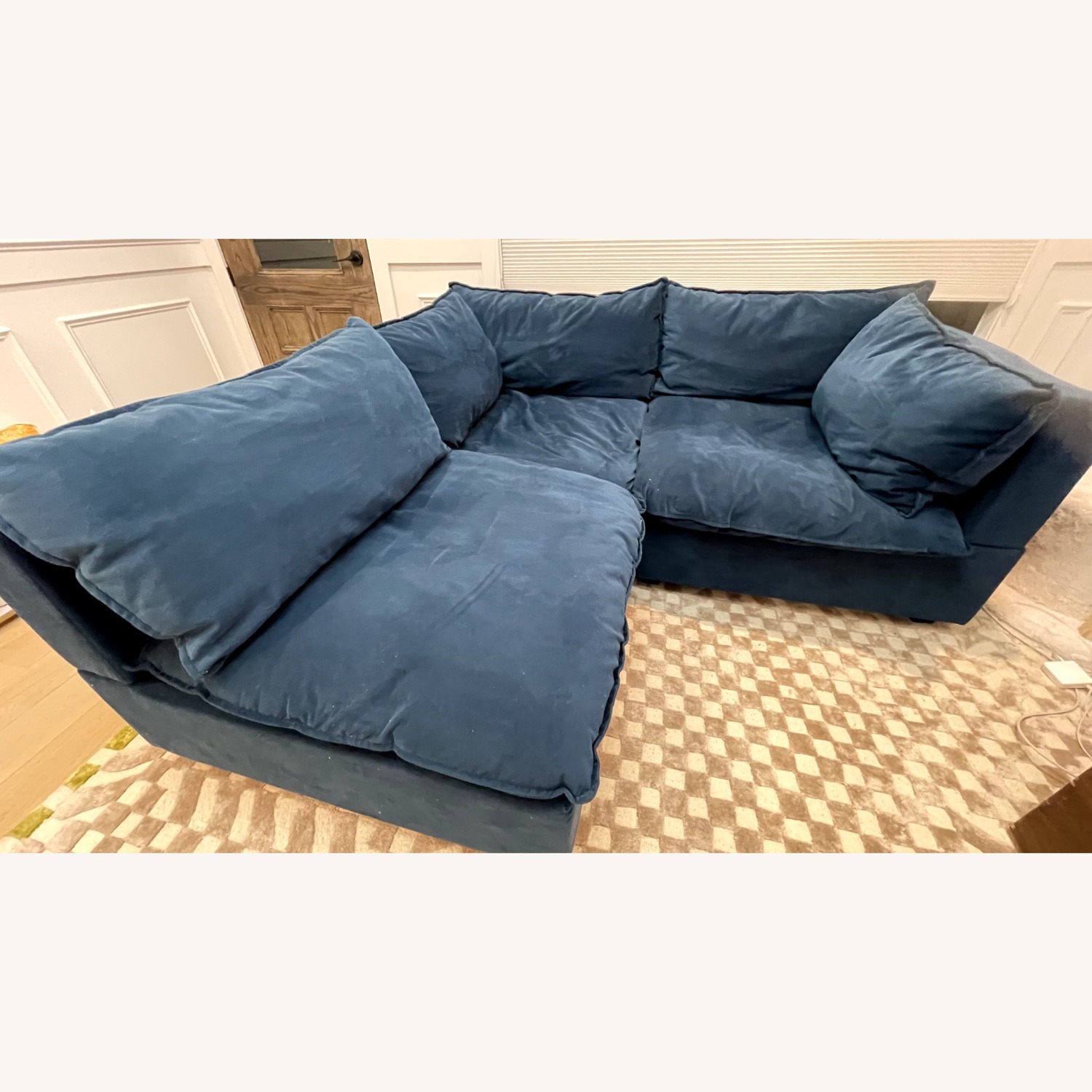 Albany Park Kova Sectional - Blue Velvet - image-5