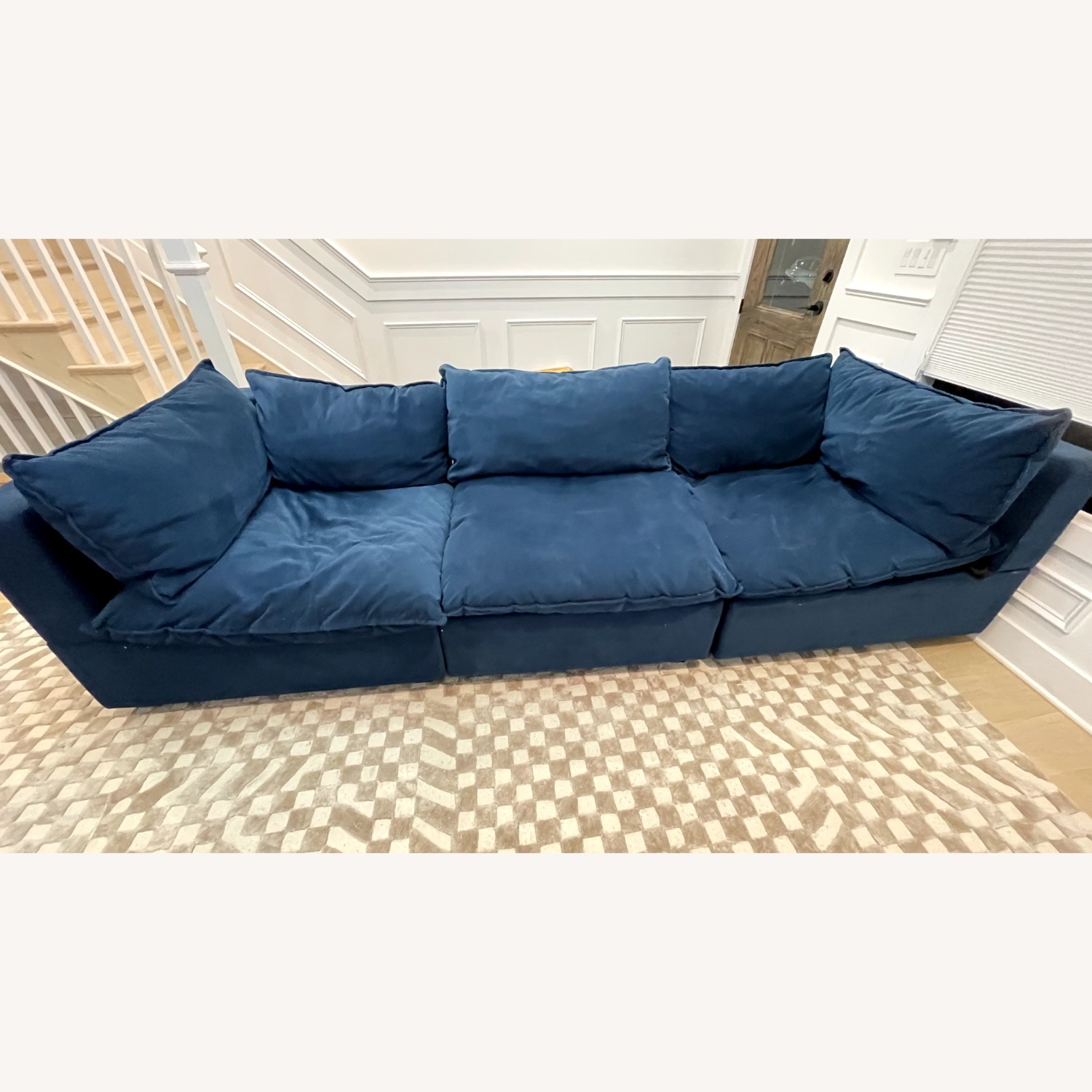Albany Park Kova Sectional - Blue Velvet - image-1