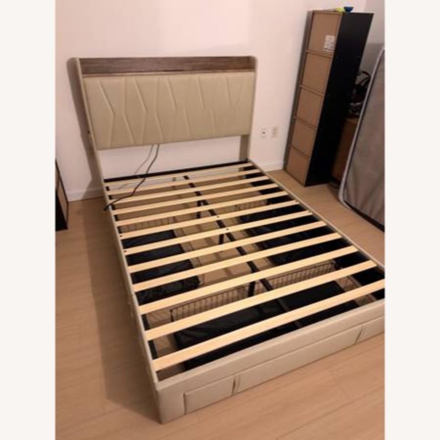 Full Size Upholstered Bed Frame with 3 Drawers - image-4