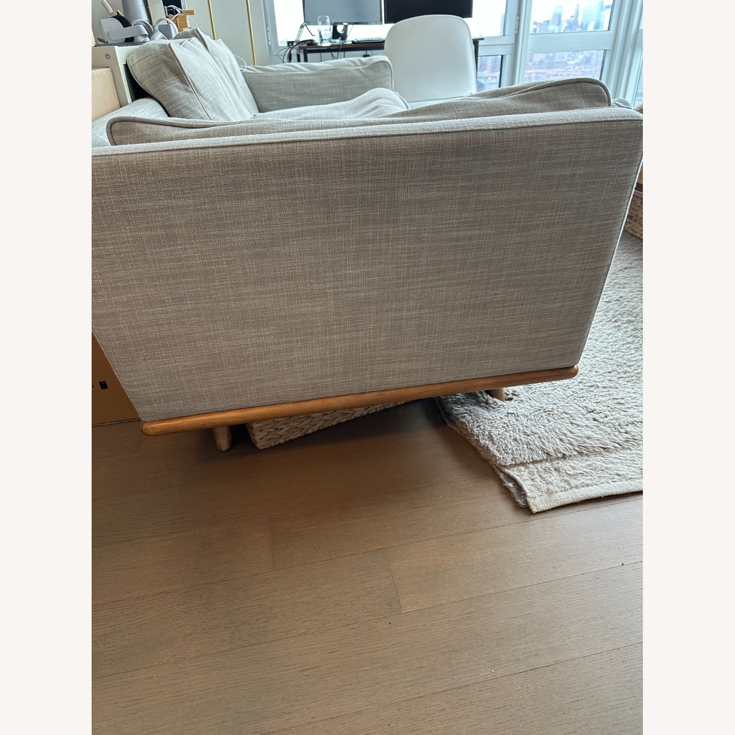 Article Timber 90" Sofa - Rain Cloud Gray - image-1