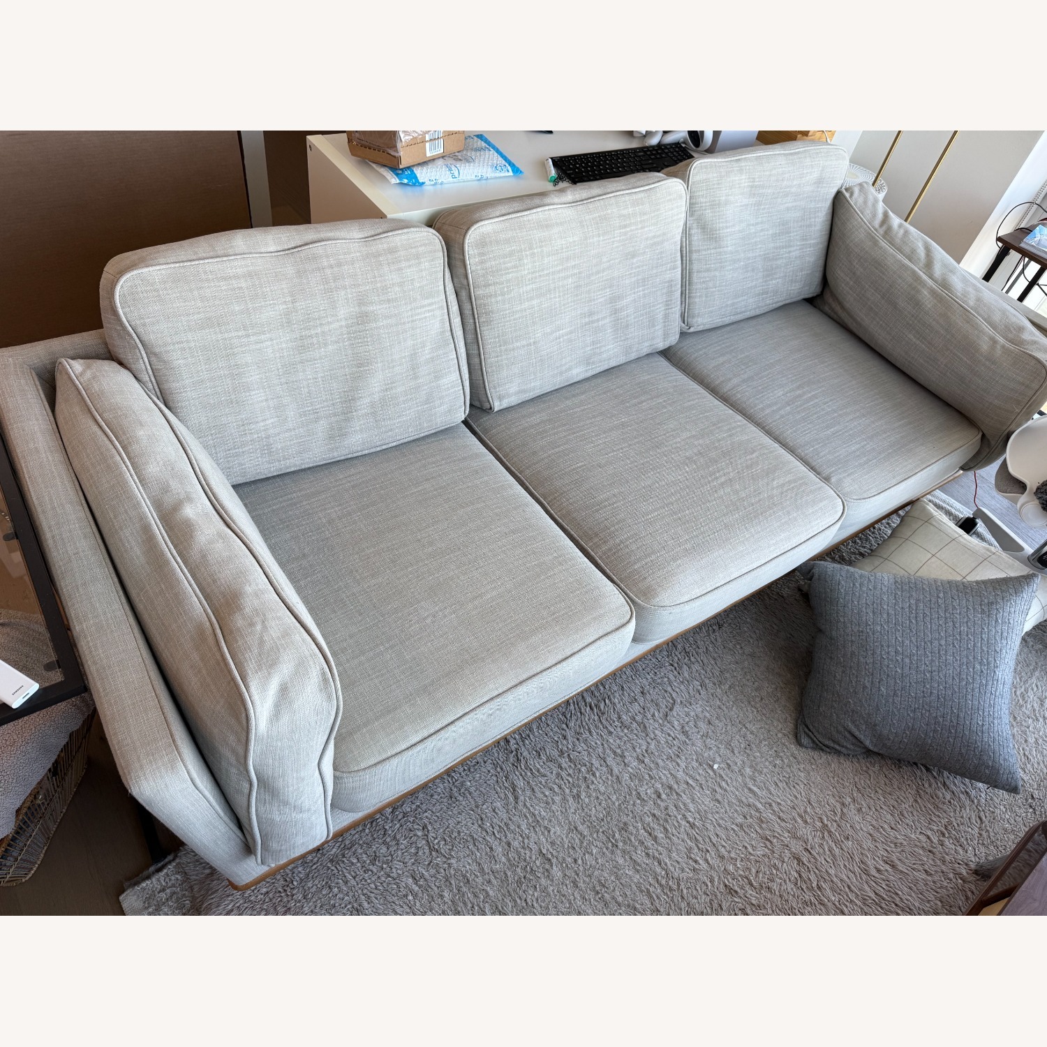 Article Timber 90" Sofa - Rain Cloud Gray - image-6