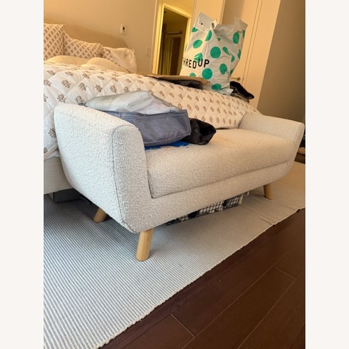 Used Article Gabriola 60" Bench - Ivory Bouclé for sale on AptDeco