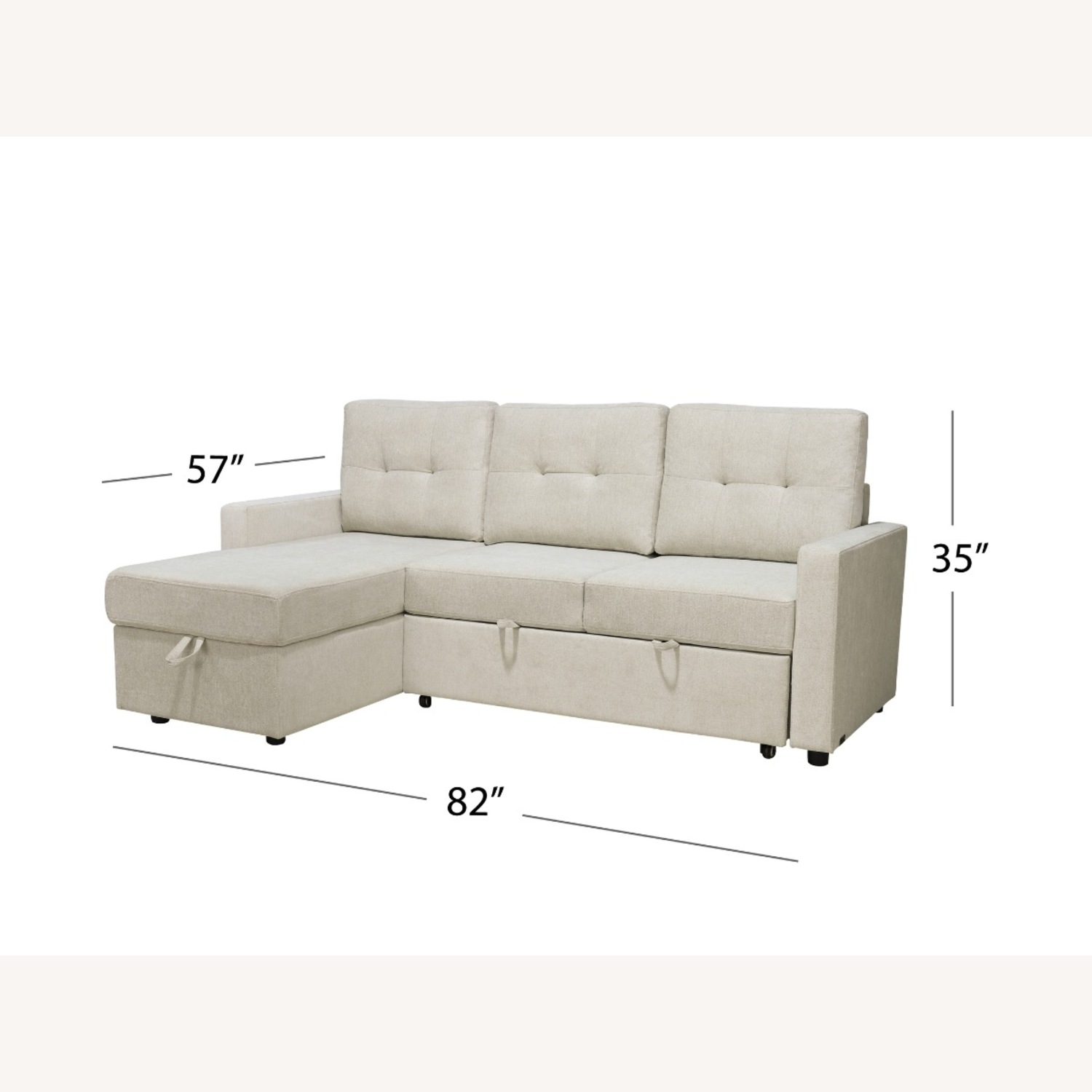 Abbyson Kylie Storage Sofa Bed Sectional - image-2